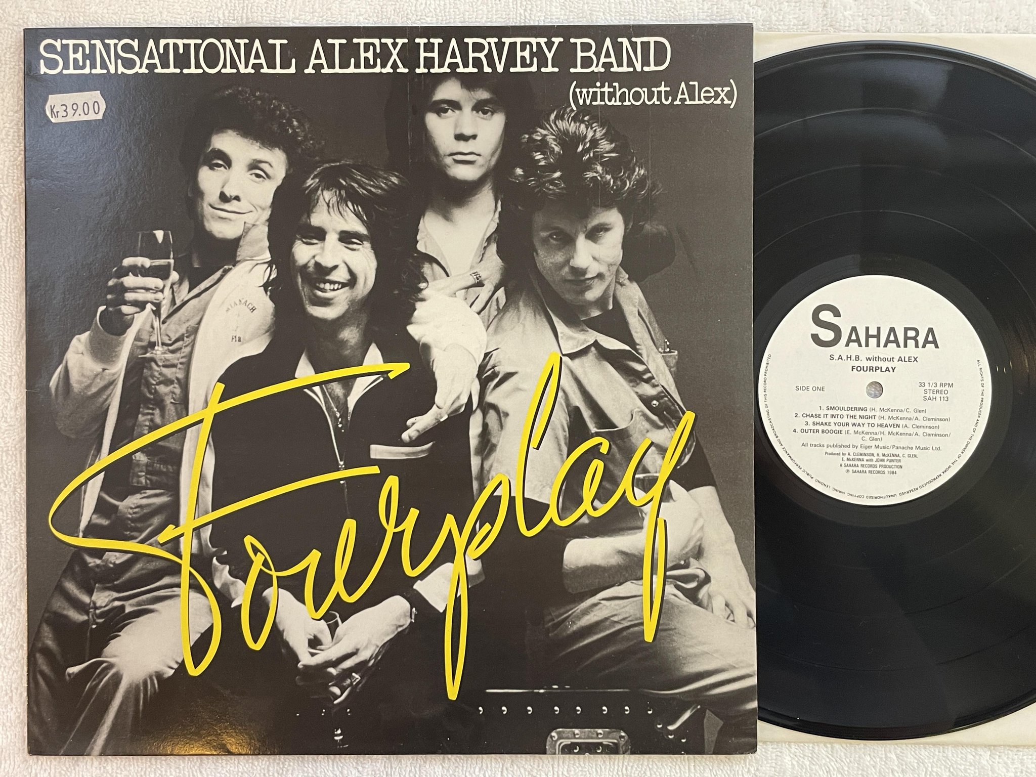 Omslagsbild för skivan SAHB (Without Alex) fourplay LP -84 UK SAHARA SAH 113