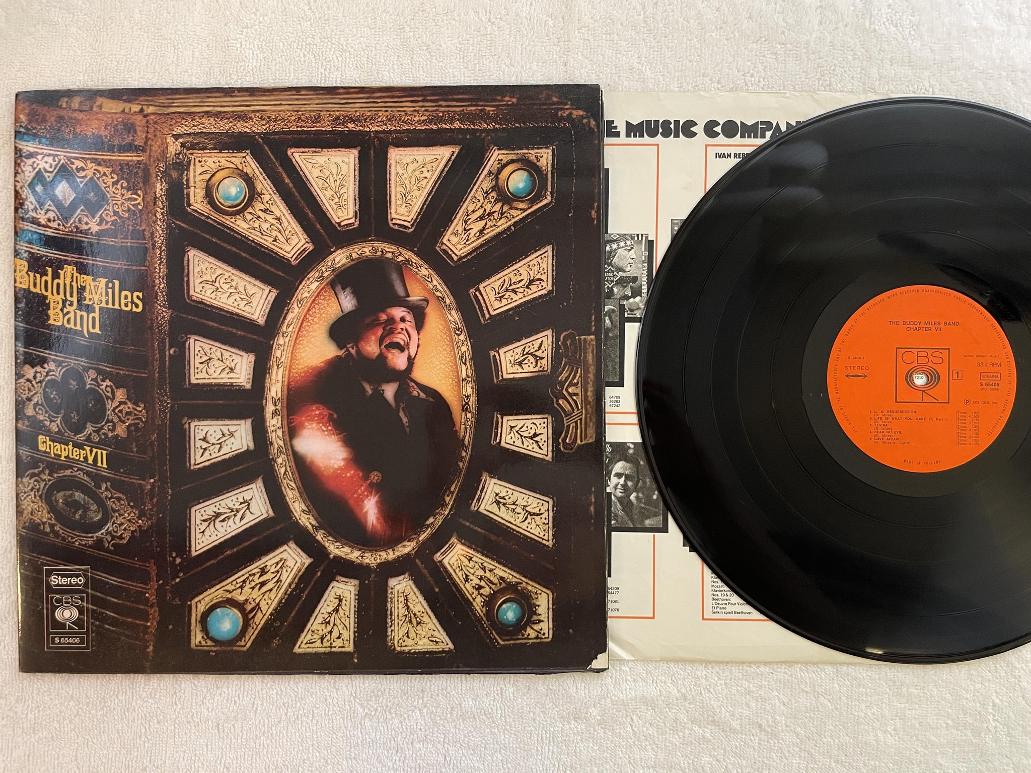Omslagsbild för skivan THE BUDDY MILES BAND chapter VII LP -73 Hol CBS S 65406