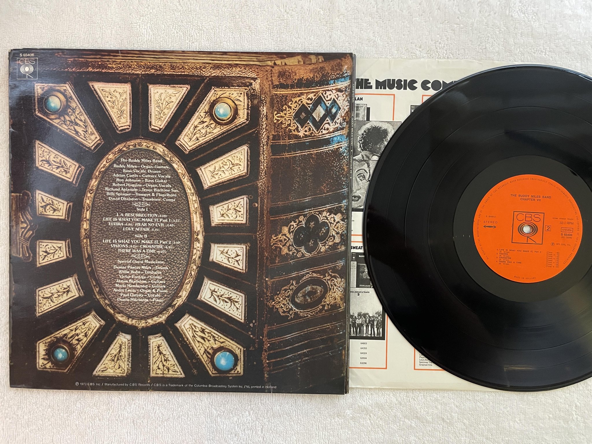 Omslagsbild för skivan THE BUDDY MILES BAND chapter VII LP -73 Hol CBS S 65406