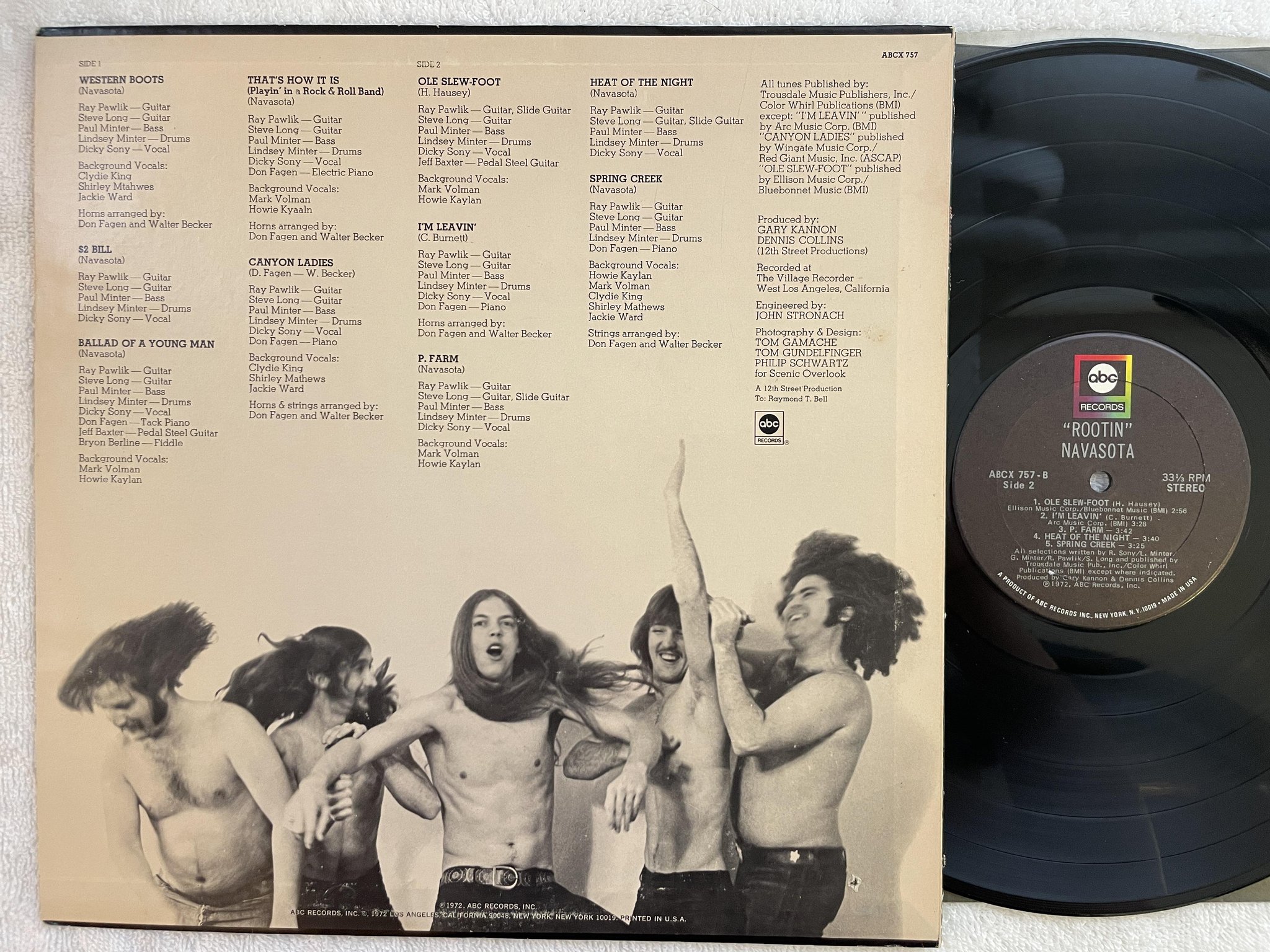 Omslagsbild för skivan NAVASOTA Rootin' LP -72 US ABC ABCX 757 *** Southern rock ***