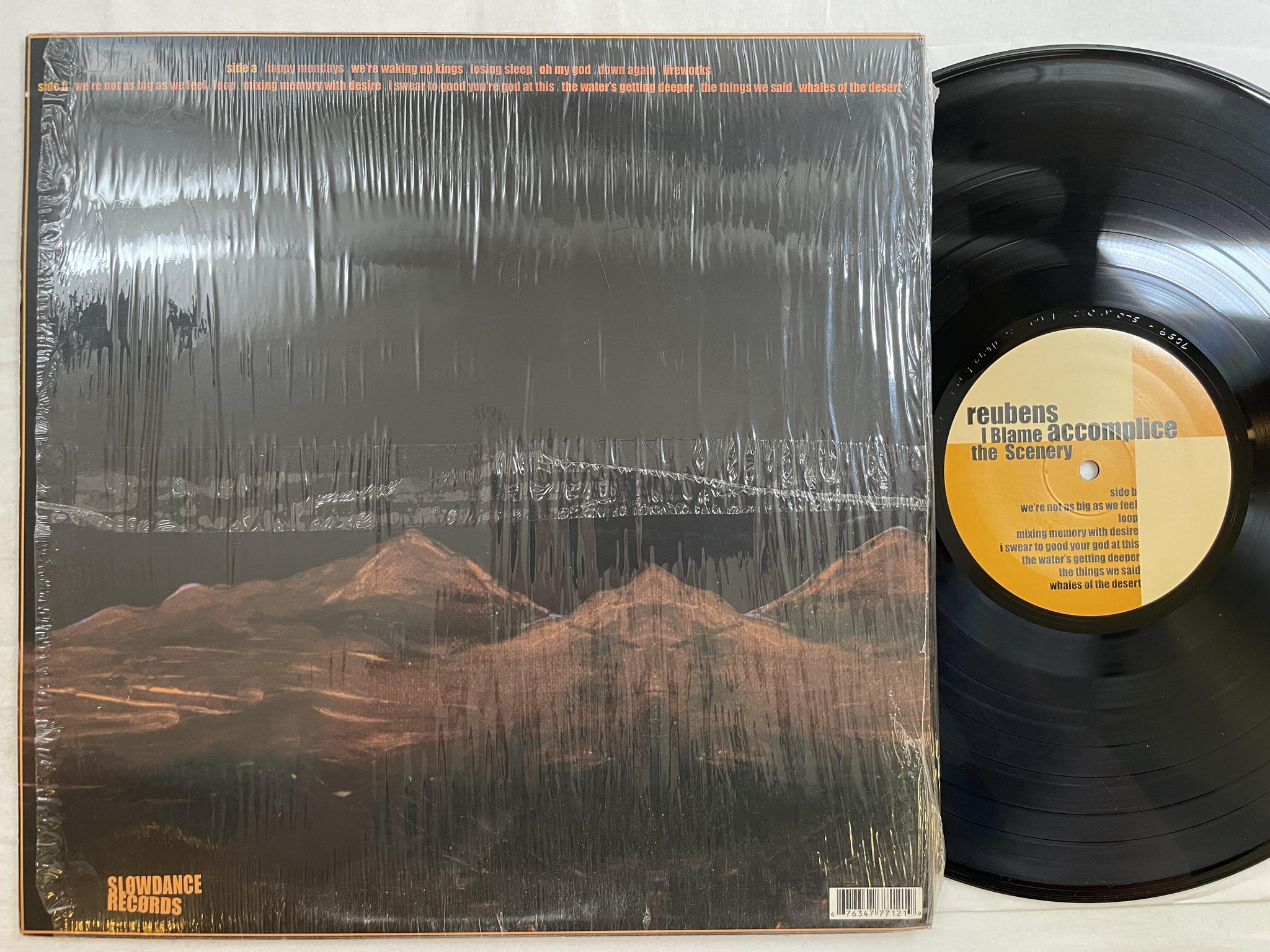 Omslagsbild för skivan REUBENS ACCOMPLICE I Blame The Scenery LP 2000 US SLOWDANCE SLOW 012 ** INDIE **