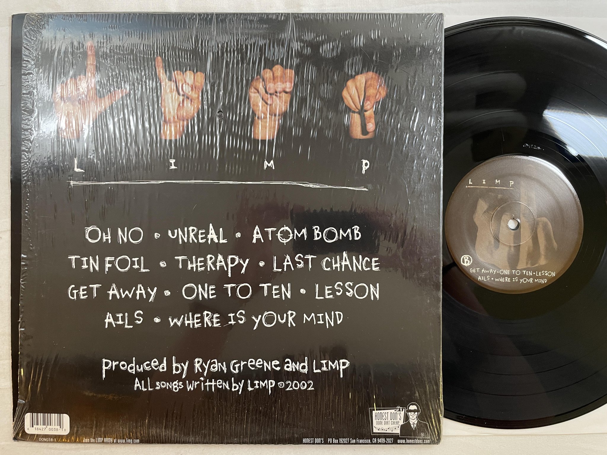 Omslagsbild för skivan LIMP s/t LP 2002 US HONEST DON'S DON038-1 *** PUNK/ROCK ***