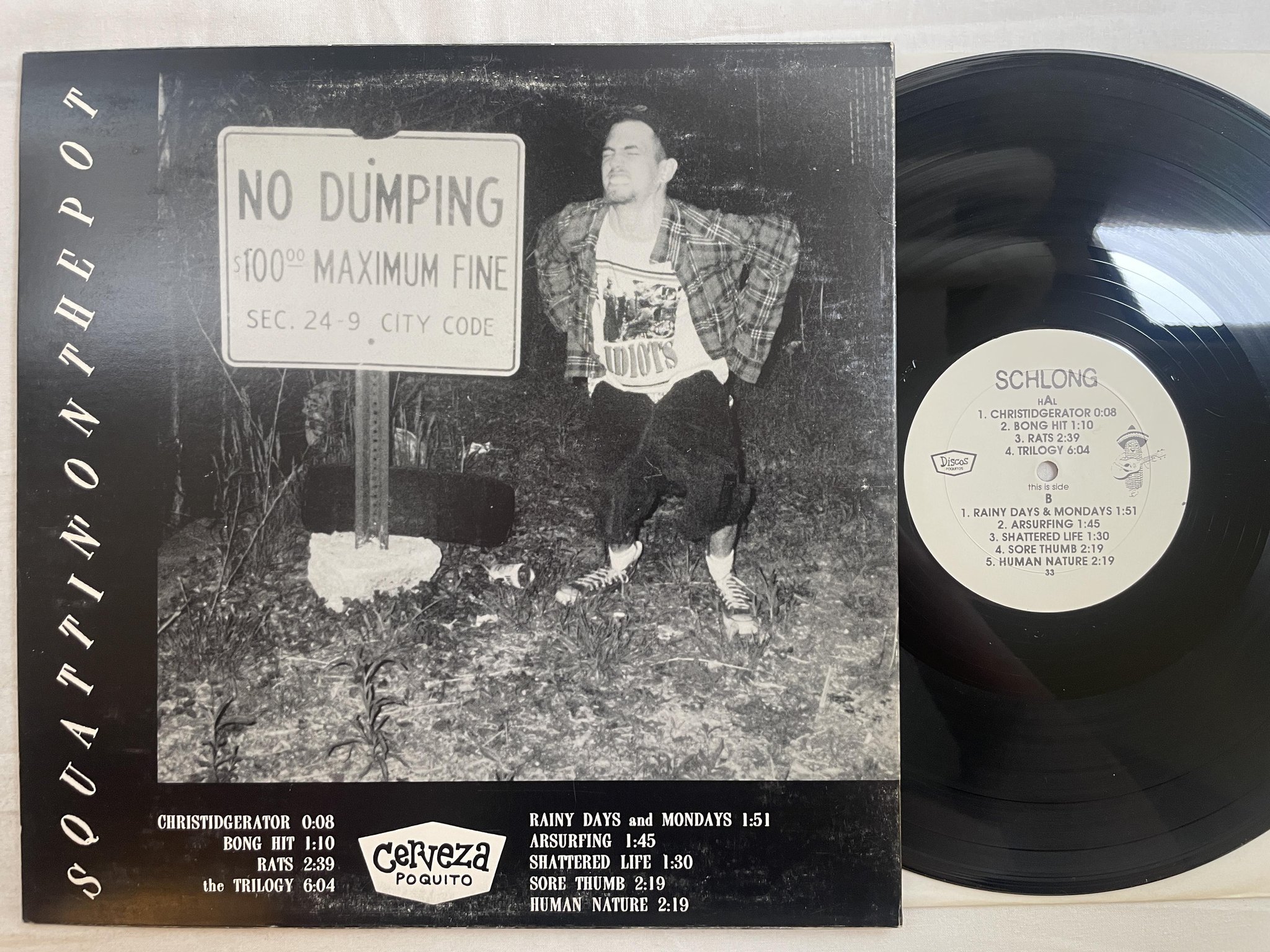 Omslagsbild för skivan SCHLONG Squatting On The Pot 12"ep -91 US VERY SMALL VSR 21