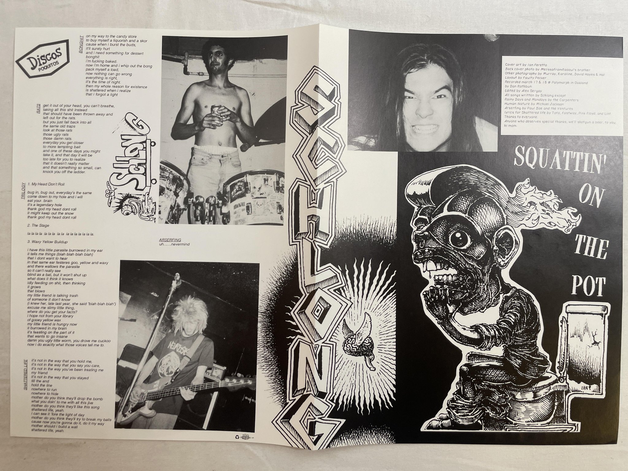 Omslagsbild för skivan SCHLONG Squatting On The Pot 12"ep -91 US VERY SMALL VSR 21