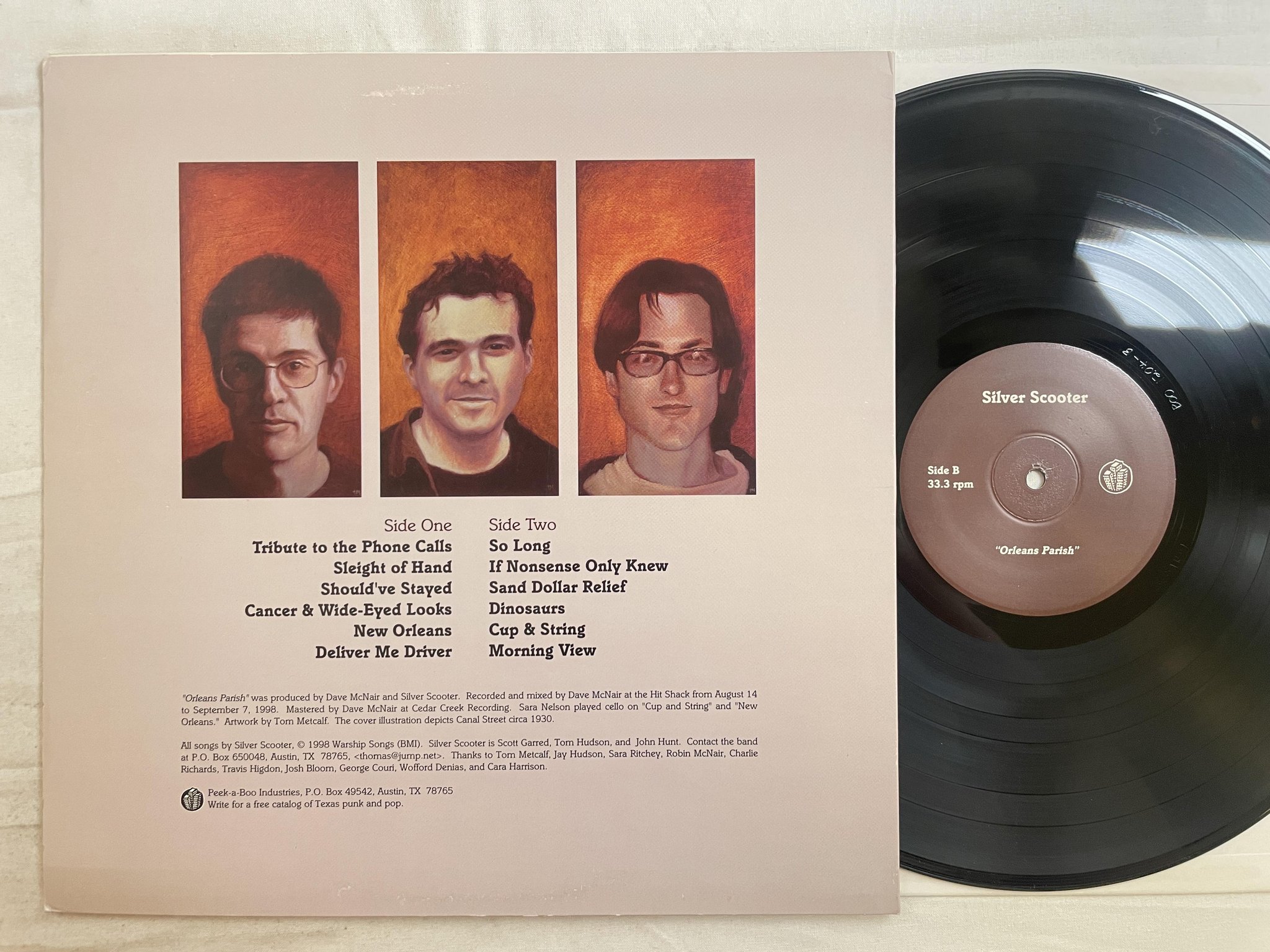 Omslagsbild för skivan SILVER SCOOTER orleans parish LP -99 US PEEK-A-BOO BOO 1204 LP