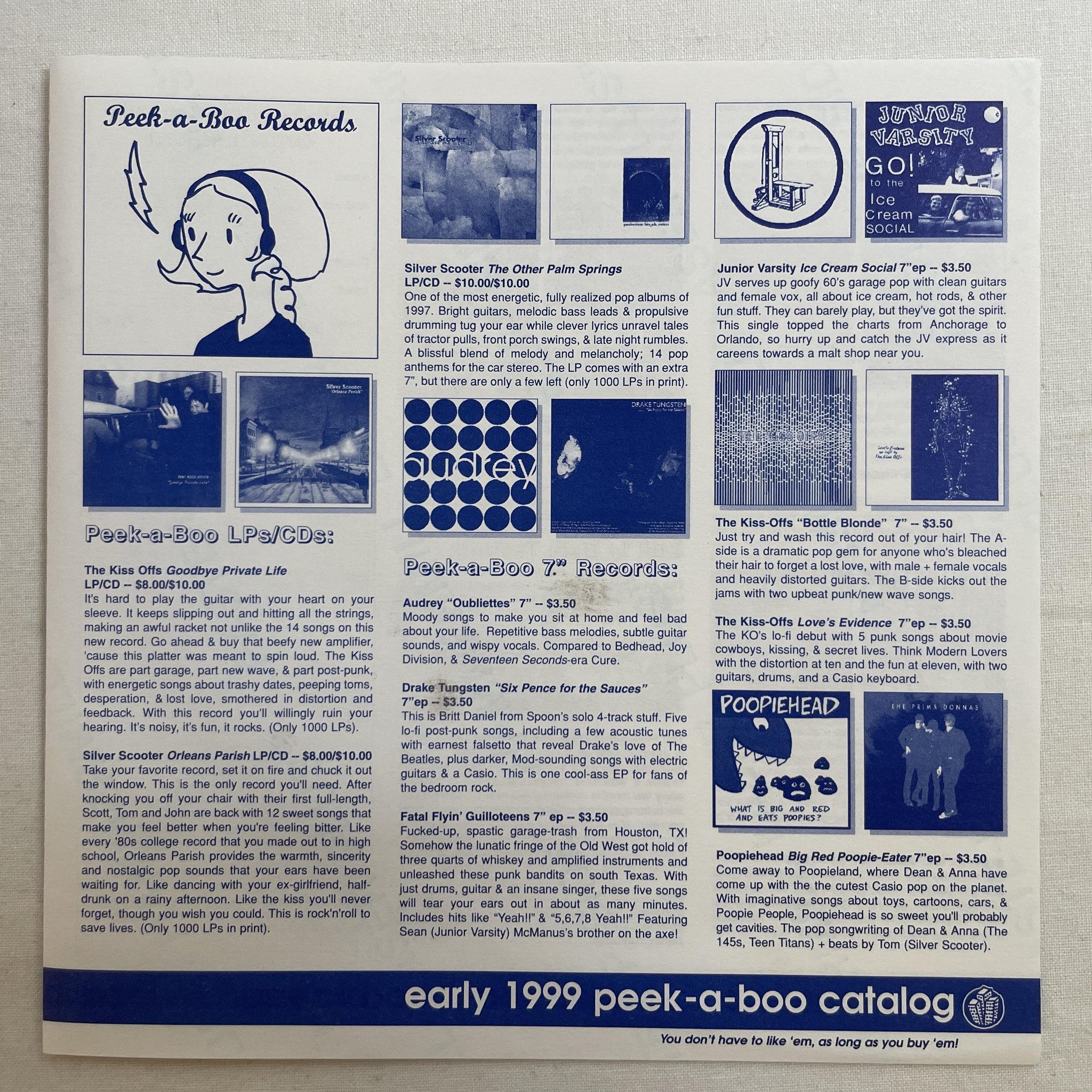 Omslagsbild för skivan SILVER SCOOTER orleans parish LP -99 US PEEK-A-BOO BOO 1204 LP