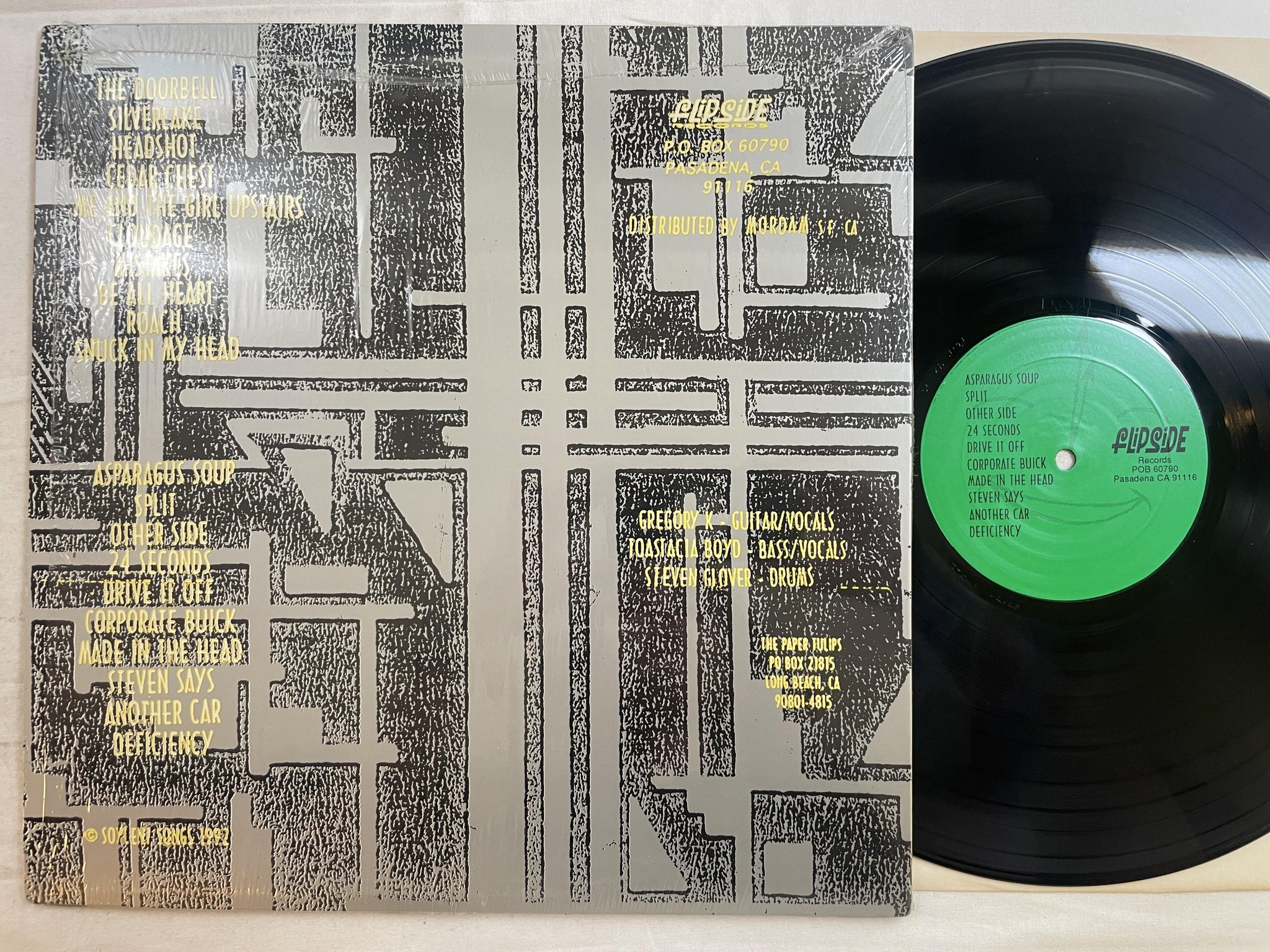 Omslagsbild för skivan THE PAPER TULIPS Orbital LP -92 US flipside FLIP 42