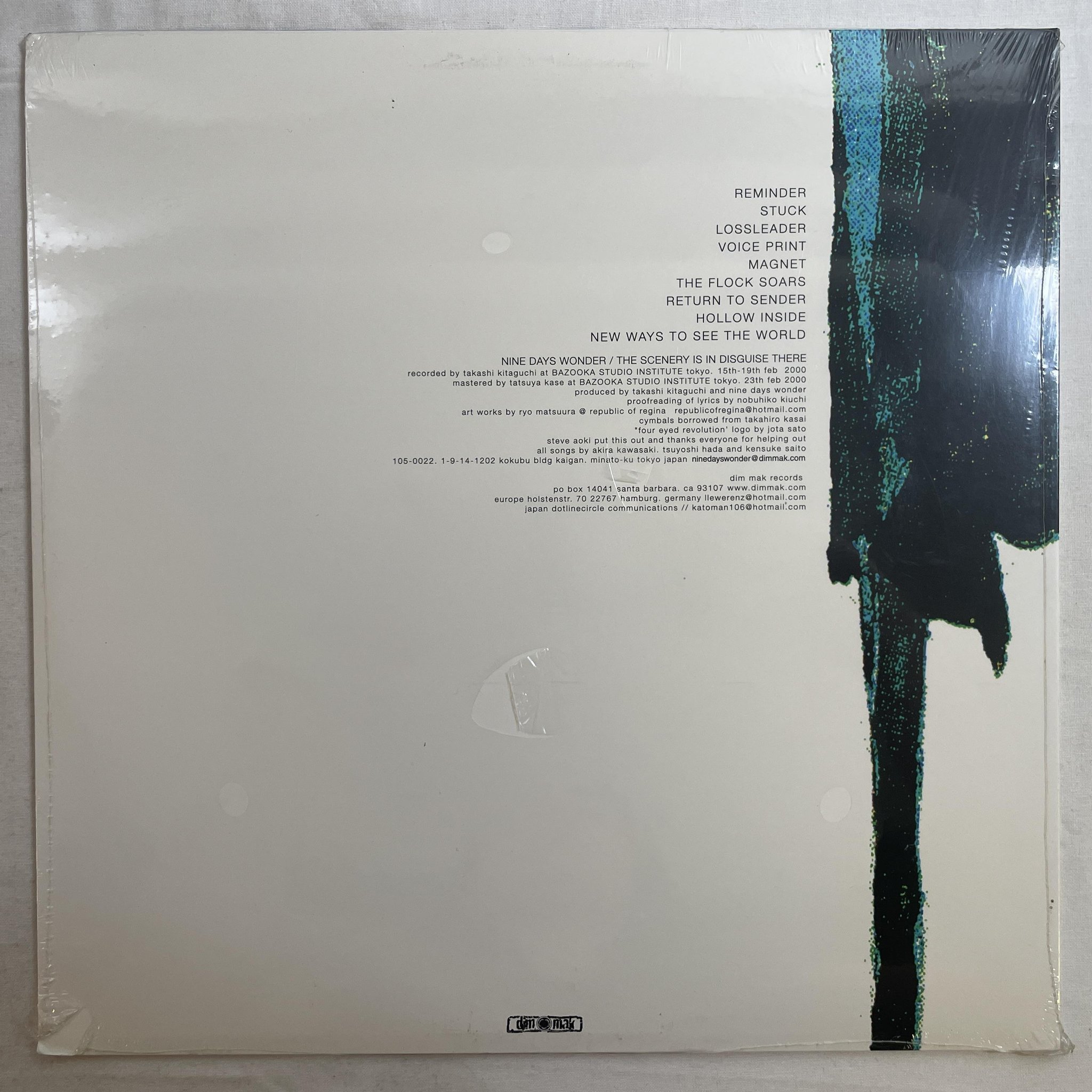 Omslagsbild för skivan NINE DAYS WONDER The Scenery Is In Disguise There LP 2001 US dm01 ** hardcore **