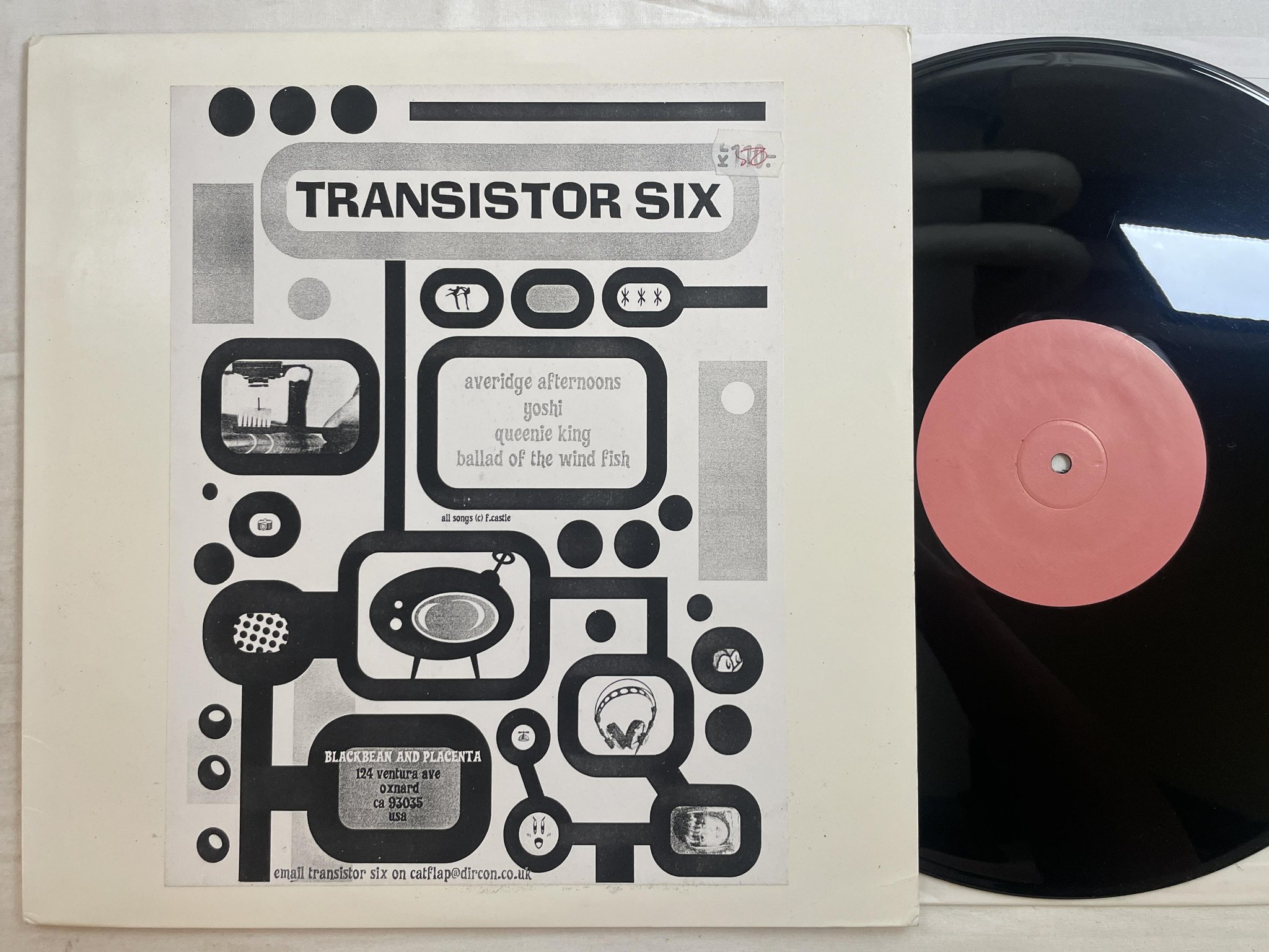 Omslagsbild för skivan TRANSISTOR SIX s/t 12" single sided acme 44 *** electronic rock ***