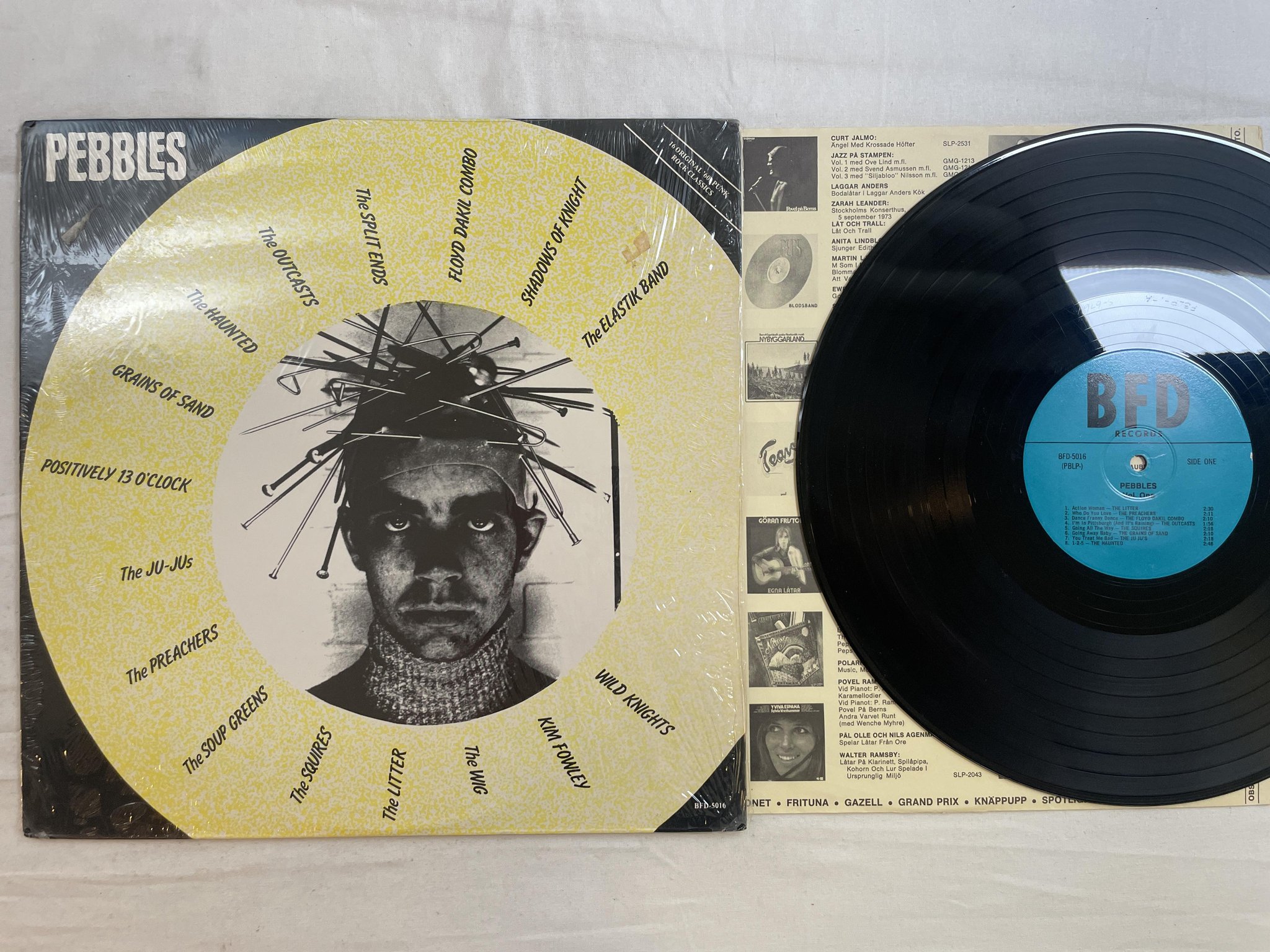 Omslagsbild för skivan V/A Pebbles Vol. One LP -79 US BFD 5016 *** Garage rock ***