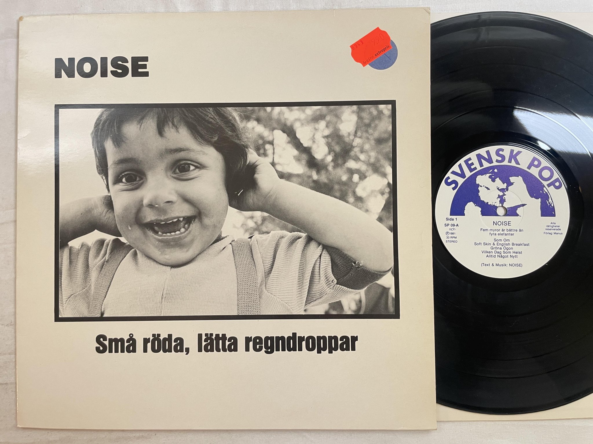 Omslagsbild för skivan NOISE Små Röda, Lätta Regndroppar LP -81 SVENSKA POP FABRIKEN SP-09