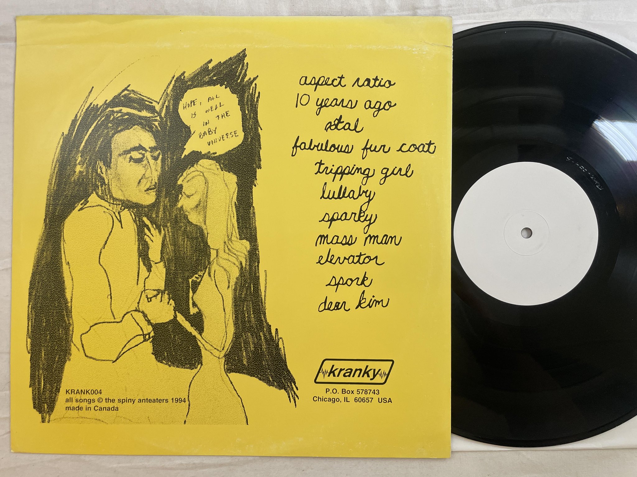 Omslagsbild för skivan THE SPINY ANTEATERS All Is Well LP -94 US kranky krank004