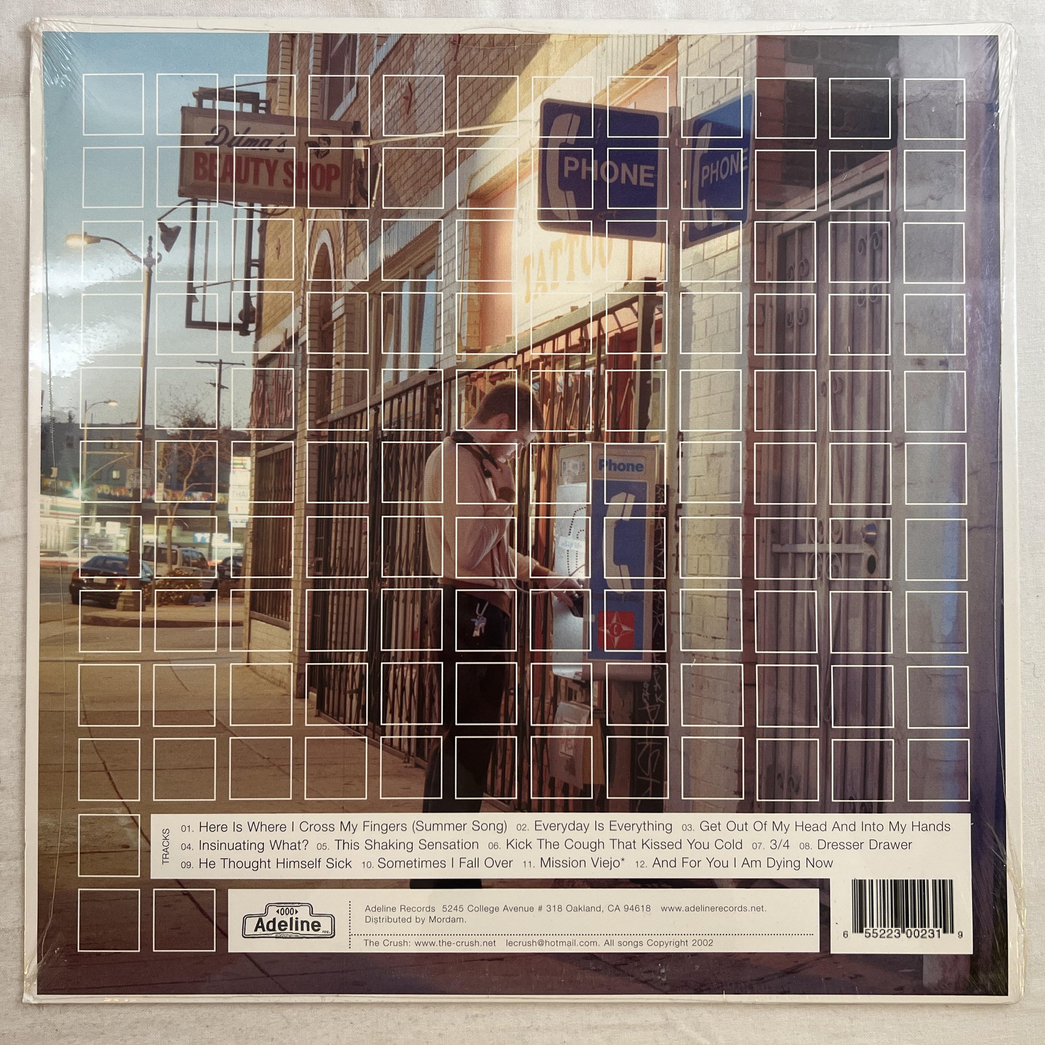 Omslagsbild för skivan THE CRUSH Here Is Where I Cross My Fingers LP 2002 US ADELINE AR-023 * Sealed *