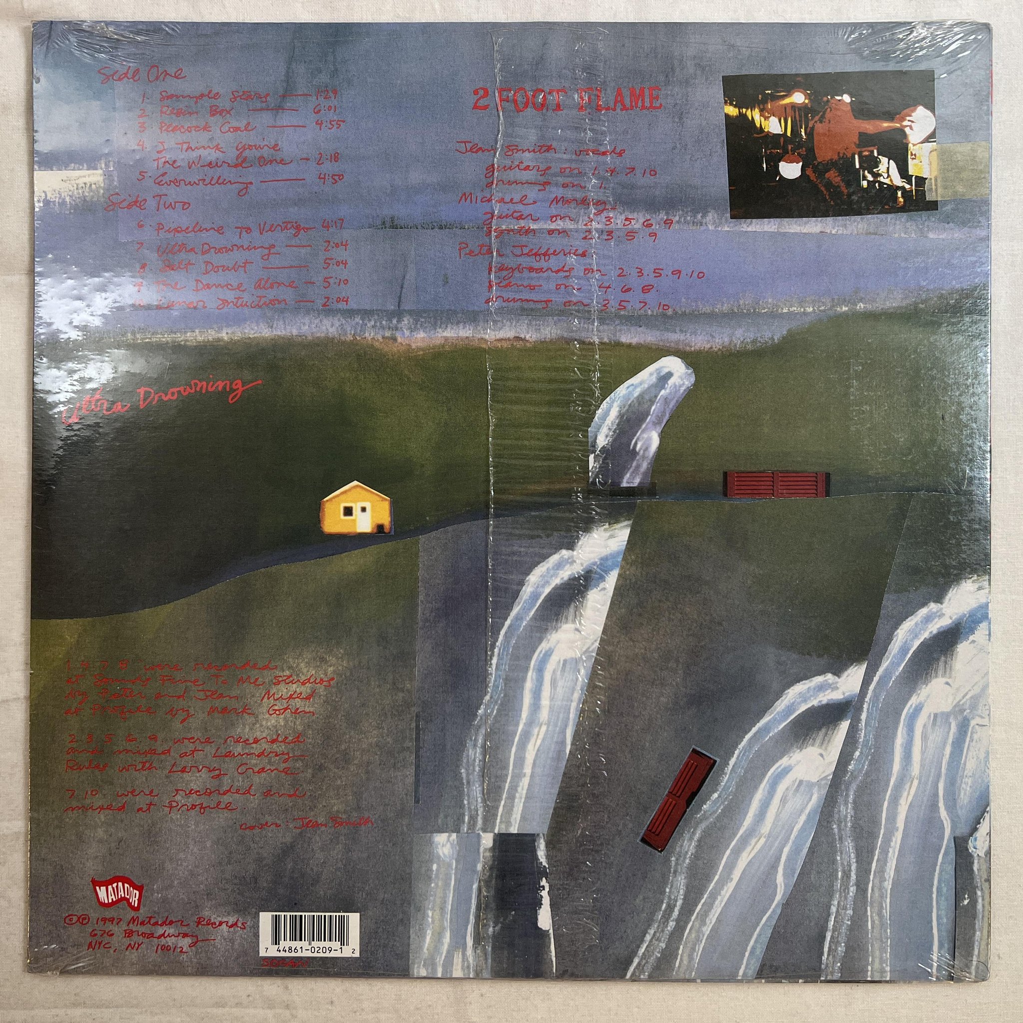 Omslagsbild för skivan 2 FOOT FLAME Ultra Drowning LP -97 US MATADOR OLE 209-1