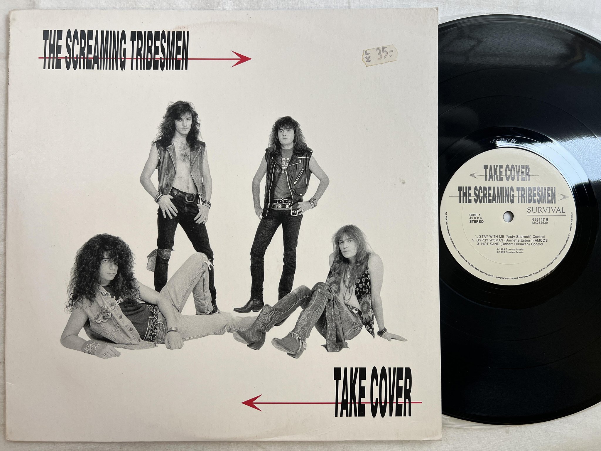 Omslagsbild för skivan THE SCREAMING TRIBESMEN take over 12"EP -89 Australia SURVIVAL 655147 6
