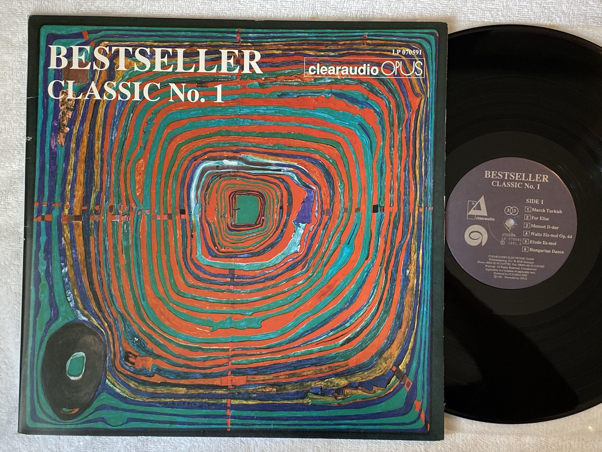 Omslagsbild för skivan V/A Bestseller Classic No. 1 Clearaudio Opus LP -91 CLEARAUDIO audiophile