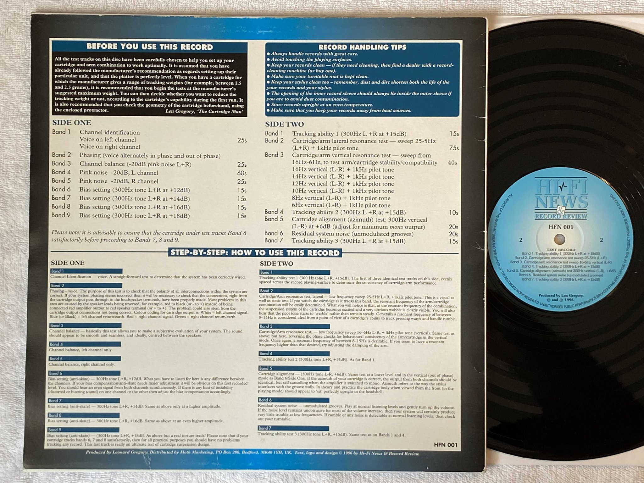 Omslagsbild för skivan No Artist - Test Record LP -96 UK HI-FI NEWS HFN 001