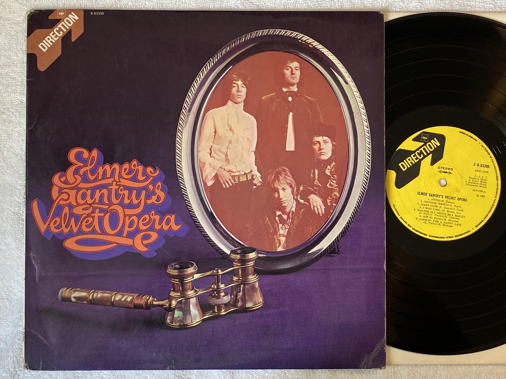 Omslagsbild för skivan ELMER GANTRY'S VELVET OPERA LP -68 UK DIRECTION S 8-63300 *** RARE PSYCH ***