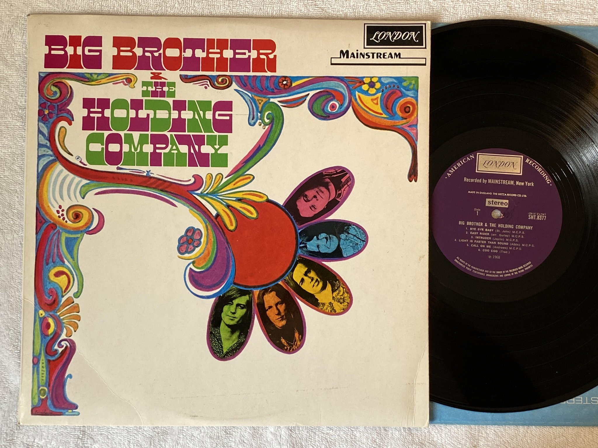 Omslagsbild för skivan BIG BROTHER & THE HOLDING COMPANY LP UK LONDON SHT 8377