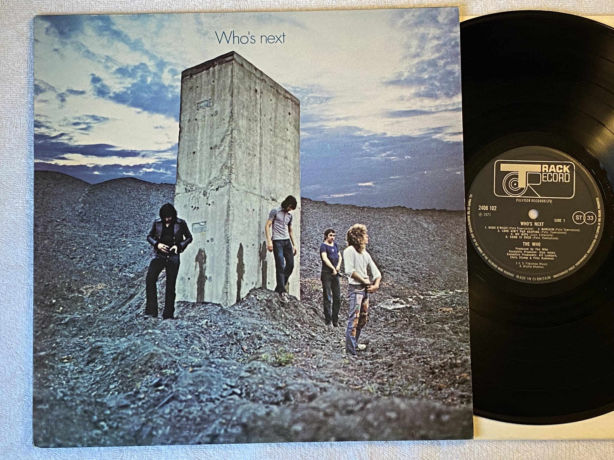 Omslagsbild för skivan THE WHO who's next LP -71 UK TRACK 2408 102
