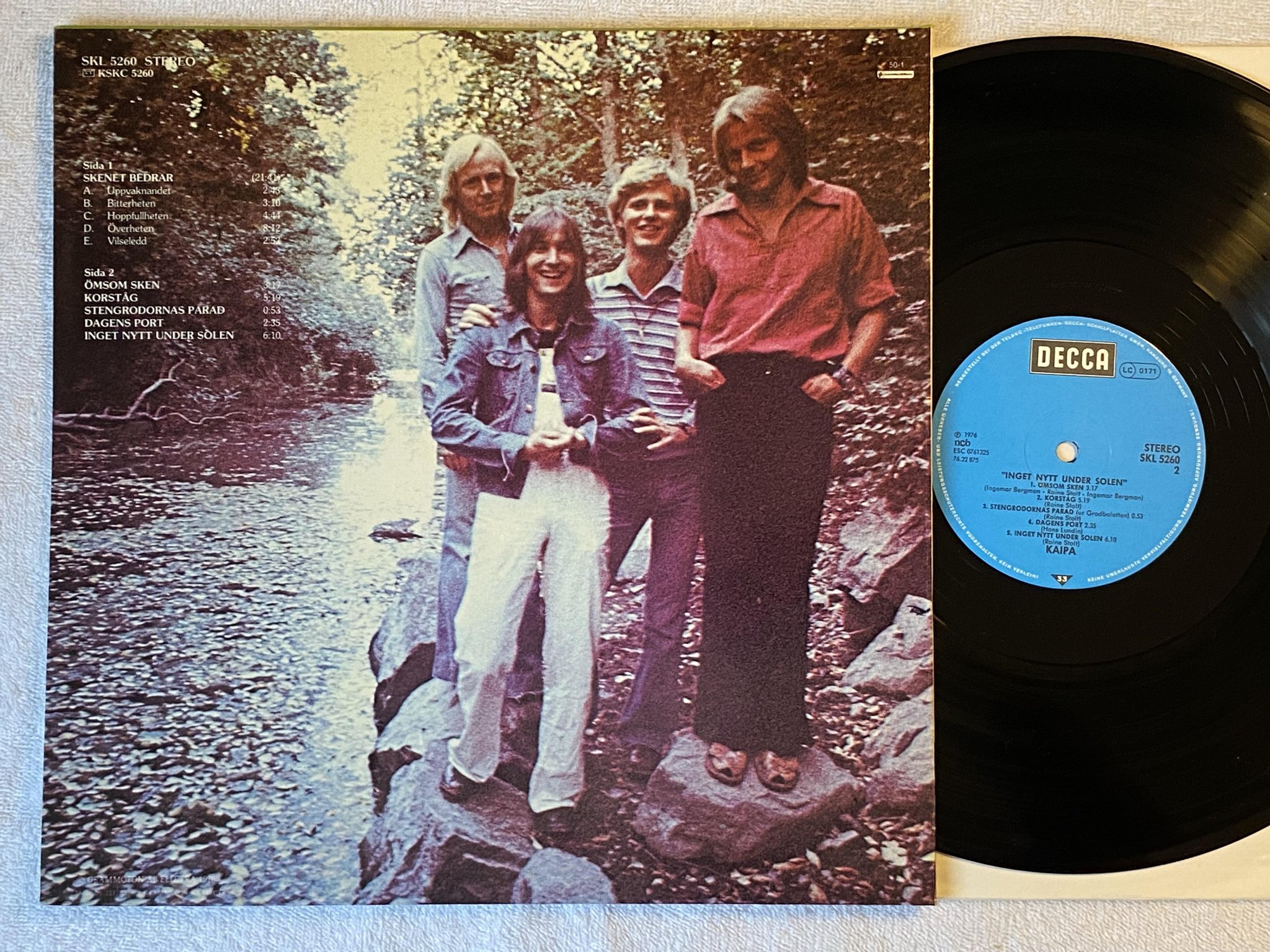 Omslagsbild för skivan KAIPA inget nytt under solen LP -76 ncb DECCA SKL 5260
