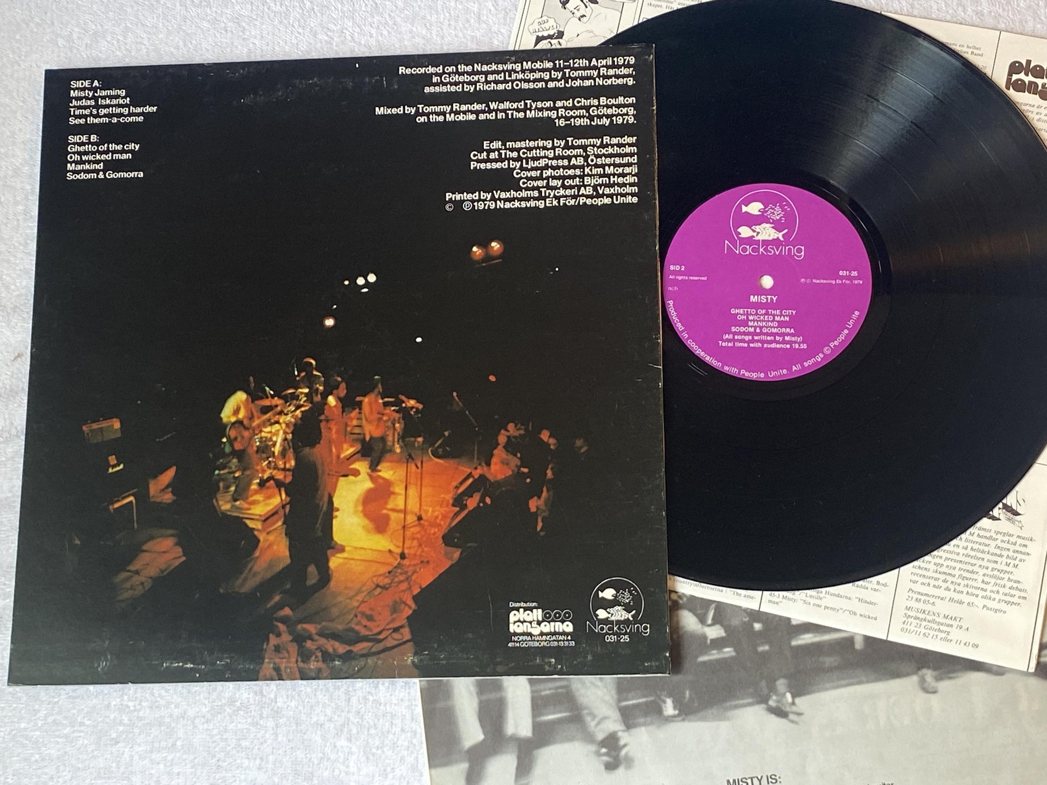 Omslagsbild för skivan MISTY IMisty over Sweden LP -79 Swe NACKSVING 031-25