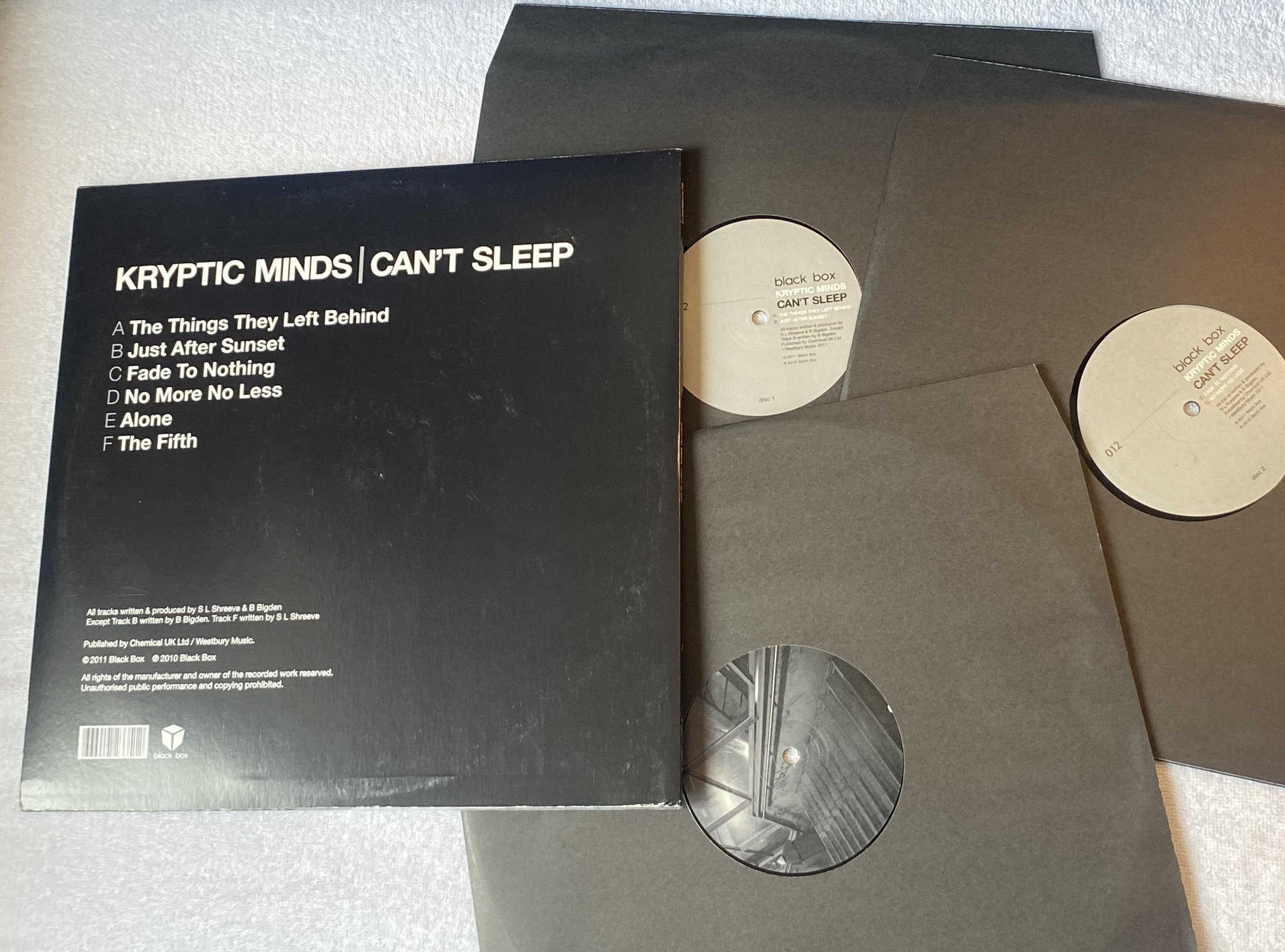 Omslagsbild för skivan KRYPTIC MINDS Can't Sleep 3x12" 2001 UK BLACKBOX012 ** DUBSTEP **