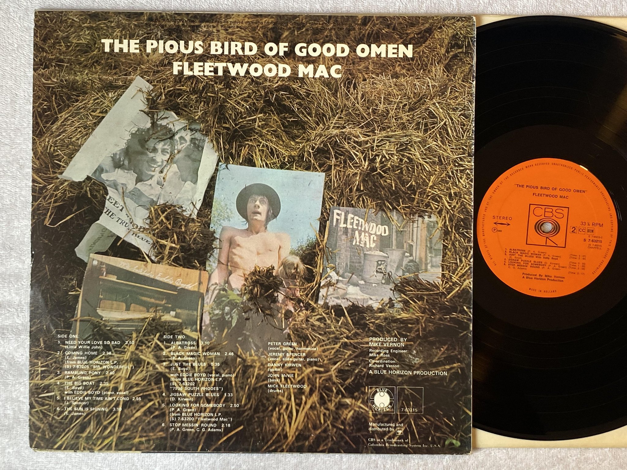 Omslagsbild för skivan FLEETWOOD MAC the pious bird of good omen LP Hol CBS S 7-63215