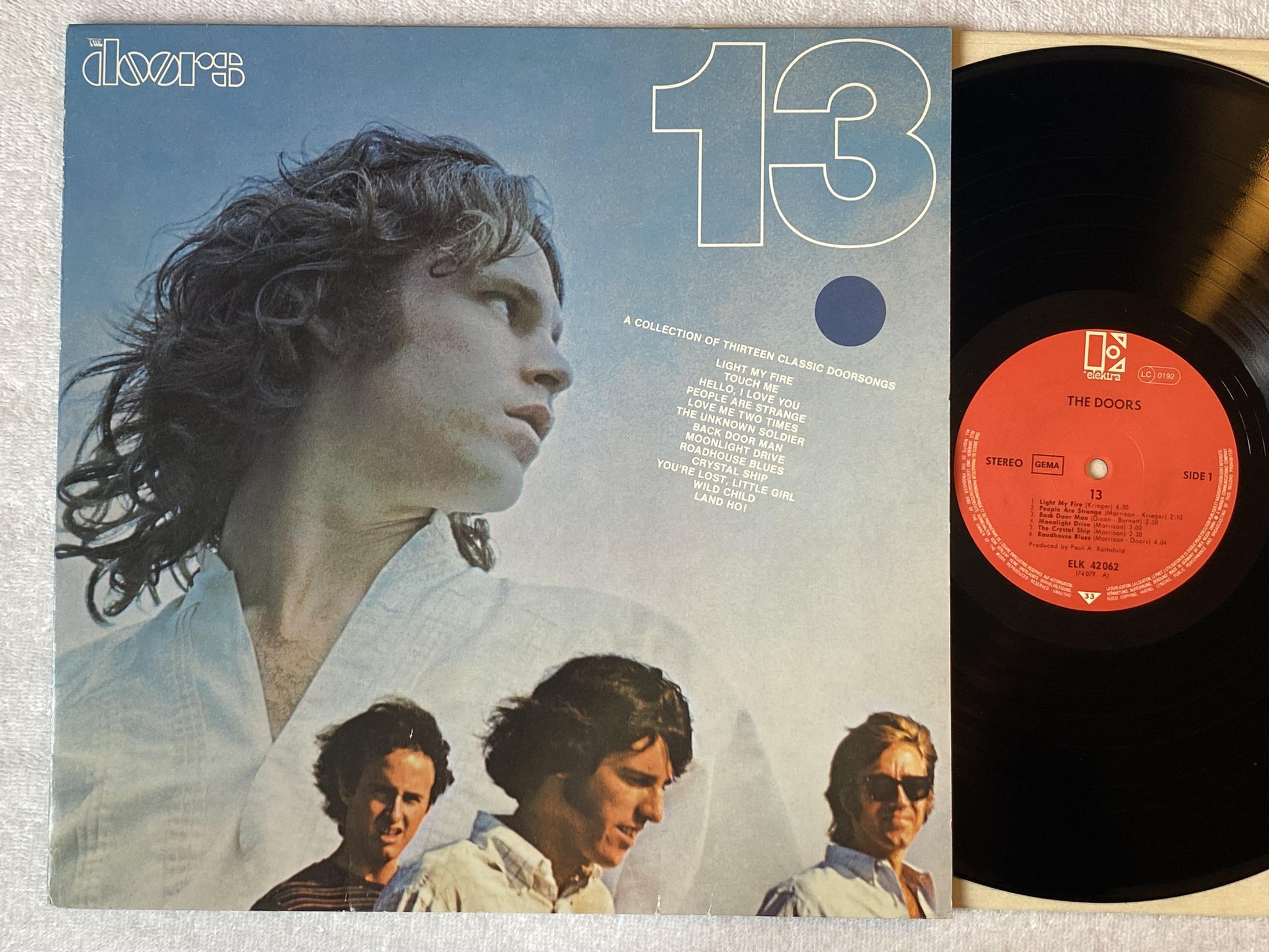 Omslagsbild för skivan THE DOORS 13 LP re Ger ELEKTRA ELK 42062