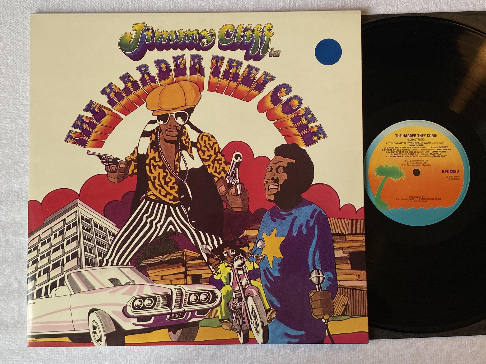 Omslagsbild för skivan V/A The harder they come LP UK ISLAND ILPS 9202 *** CLASSIC REGGAE ALBUM ***