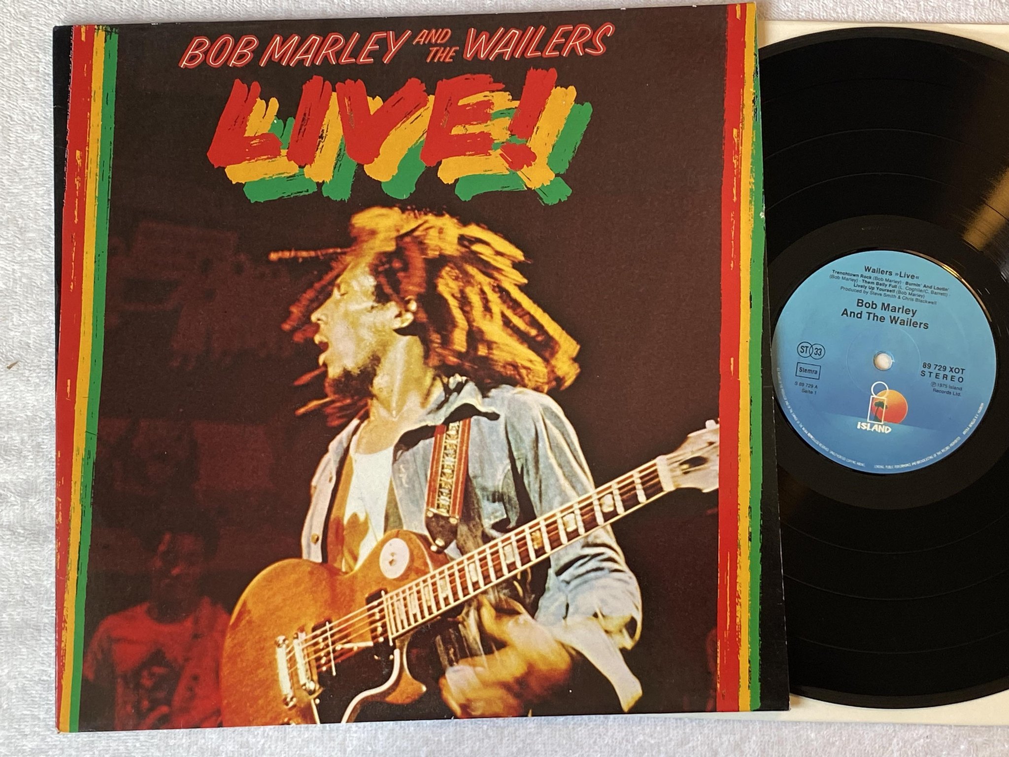 Omslagsbild för skivan BOB MARLEY & THE WAILERS live LP Hol ISLAND 89 729 XOT