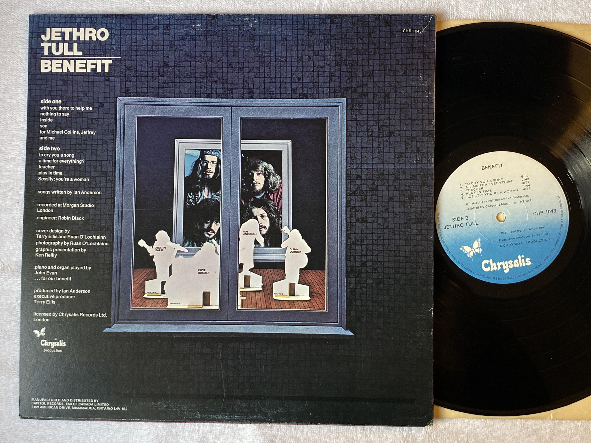 Omslagsbild för skivan JETHRO TULL benefit LP Can CHRYSALIS CHR 1043