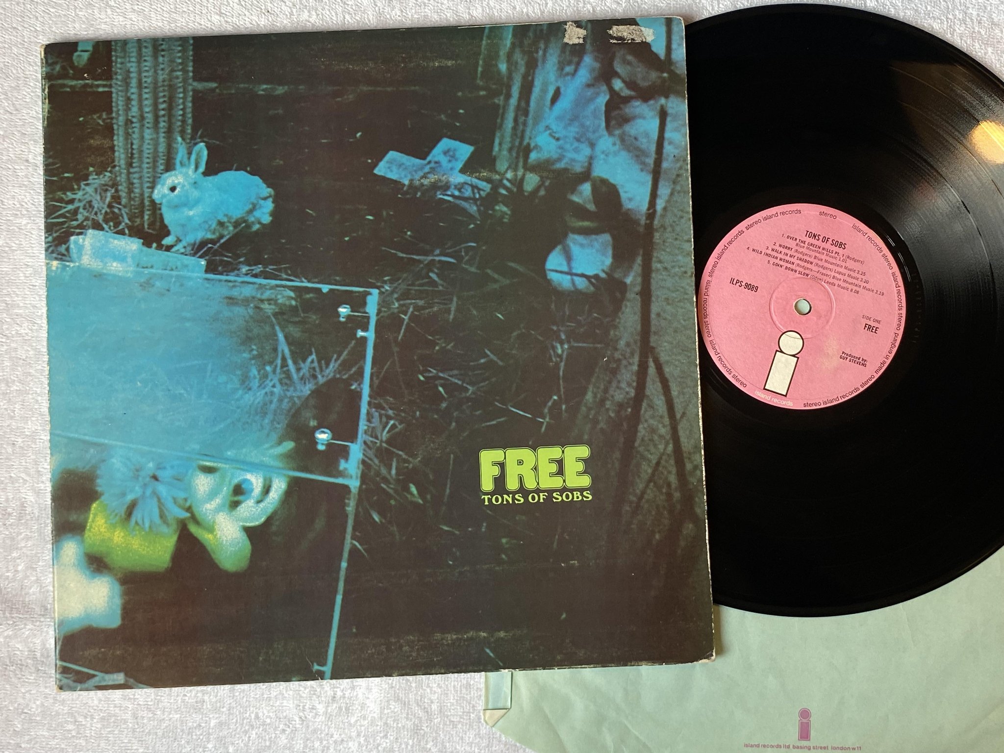 Omslagsbild för skivan FREE tons of sobs LP re -69 UK ISLAND ILPS 9089