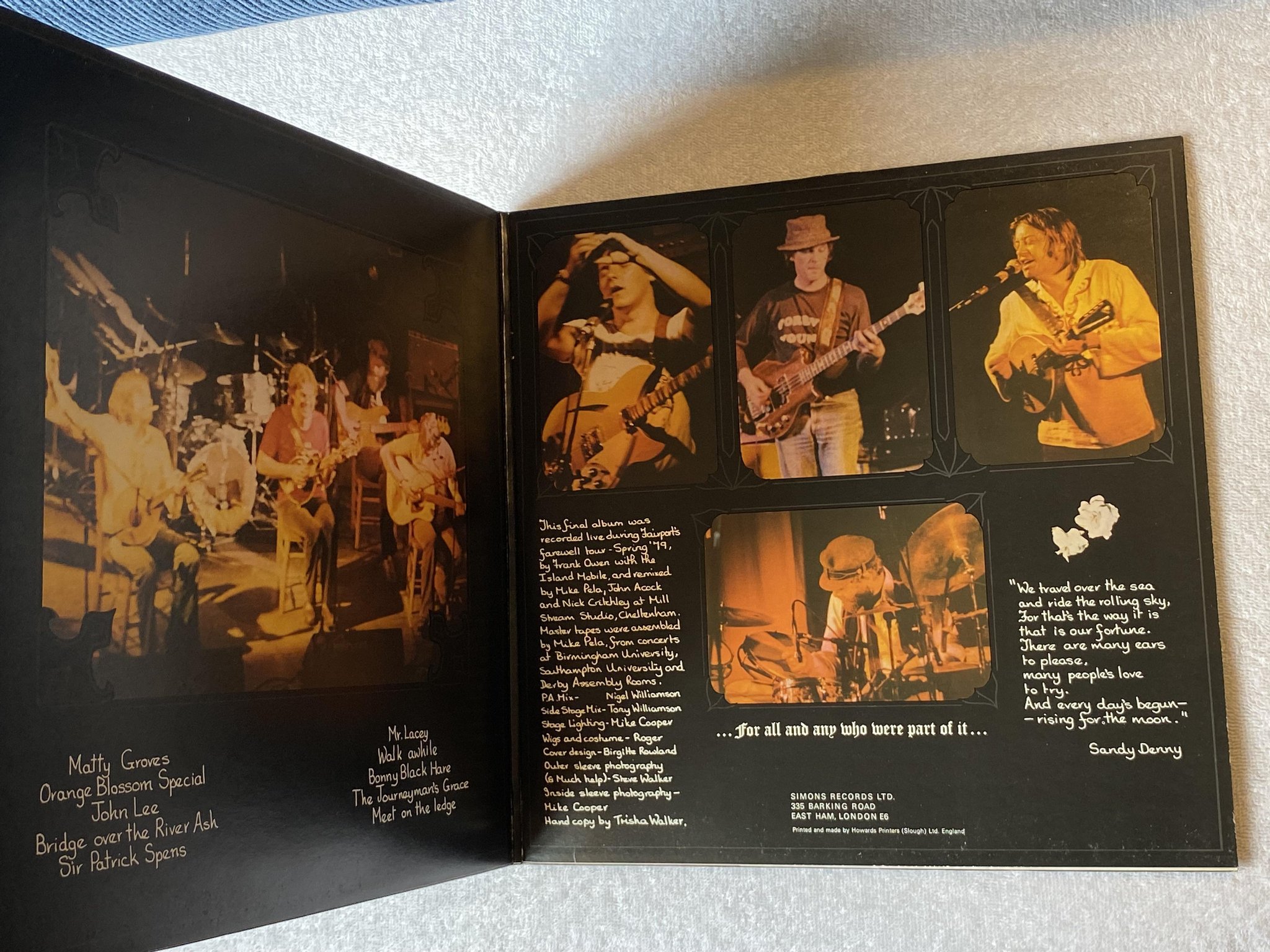 Omslagsbild för skivan FAIRPORT CONVENTION farewell-farewell LP UK simons gama 1