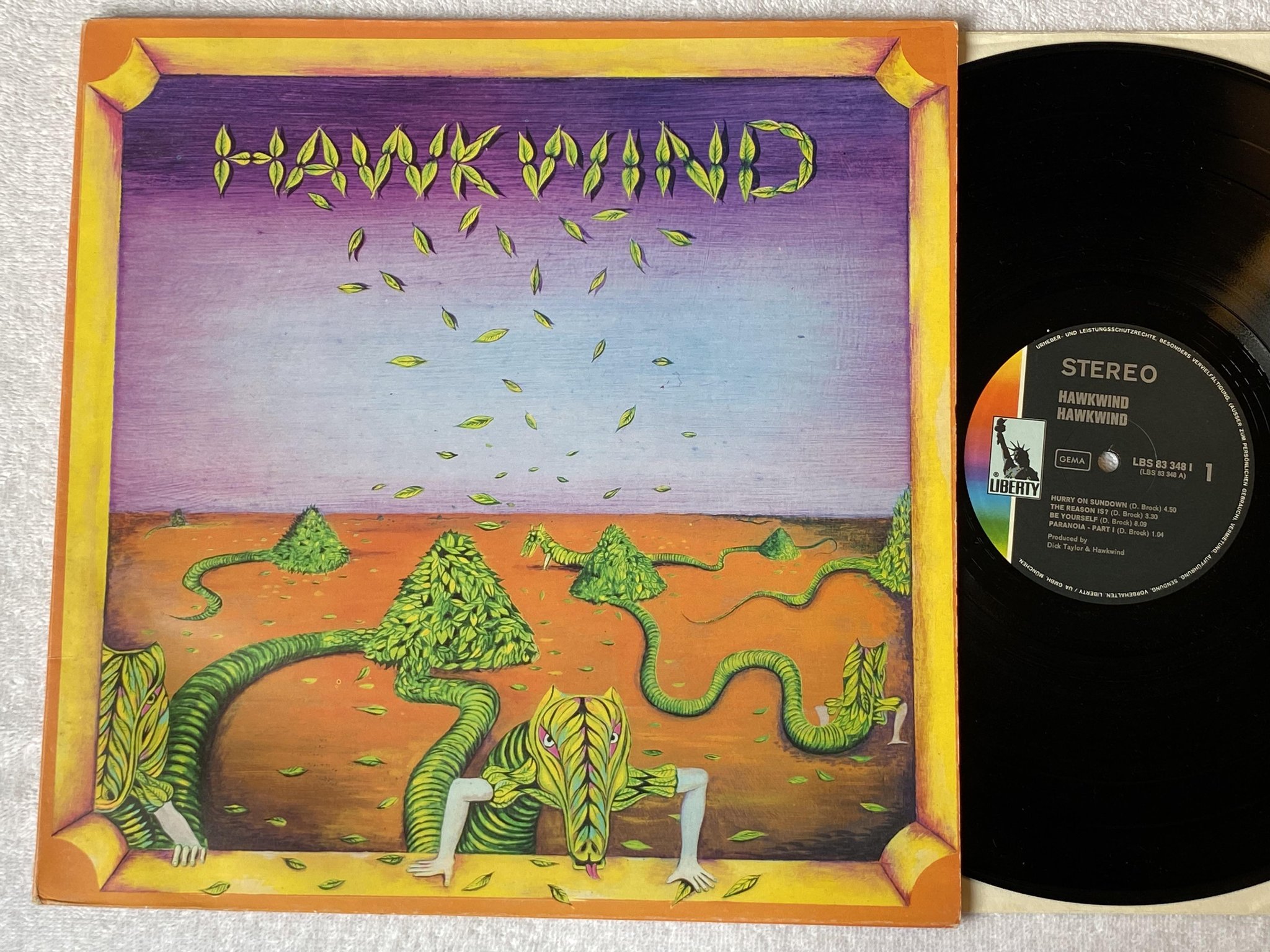 Omslagsbild för skivan HAWKWIND s/t LP -70 Ger LIBERTY LBS 83 348 I