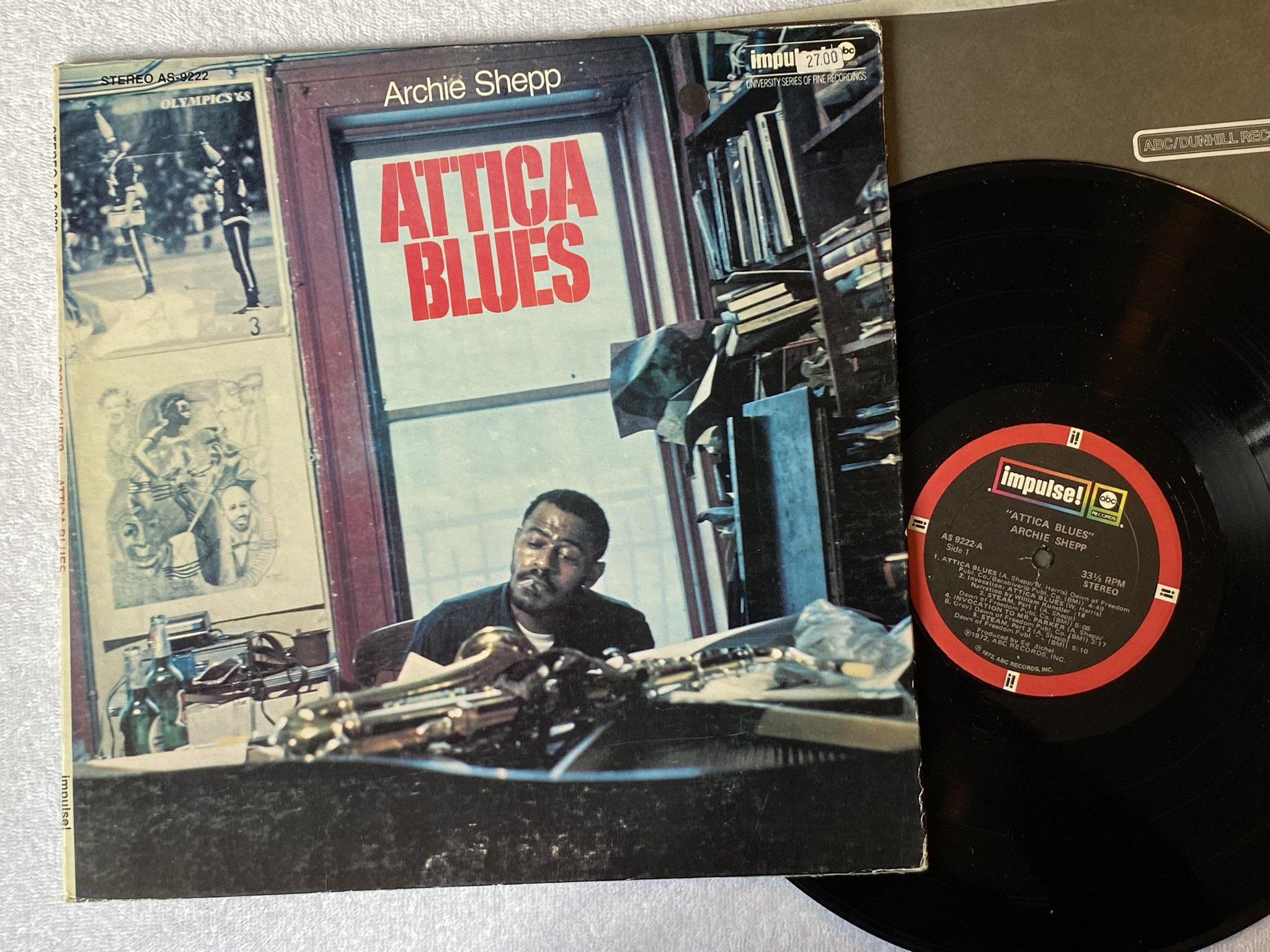 Omslagsbild för skivan ARCHIE SHEEP attica blues LP -72 US IMPULSE AS 6222 *** CLASSIC ***