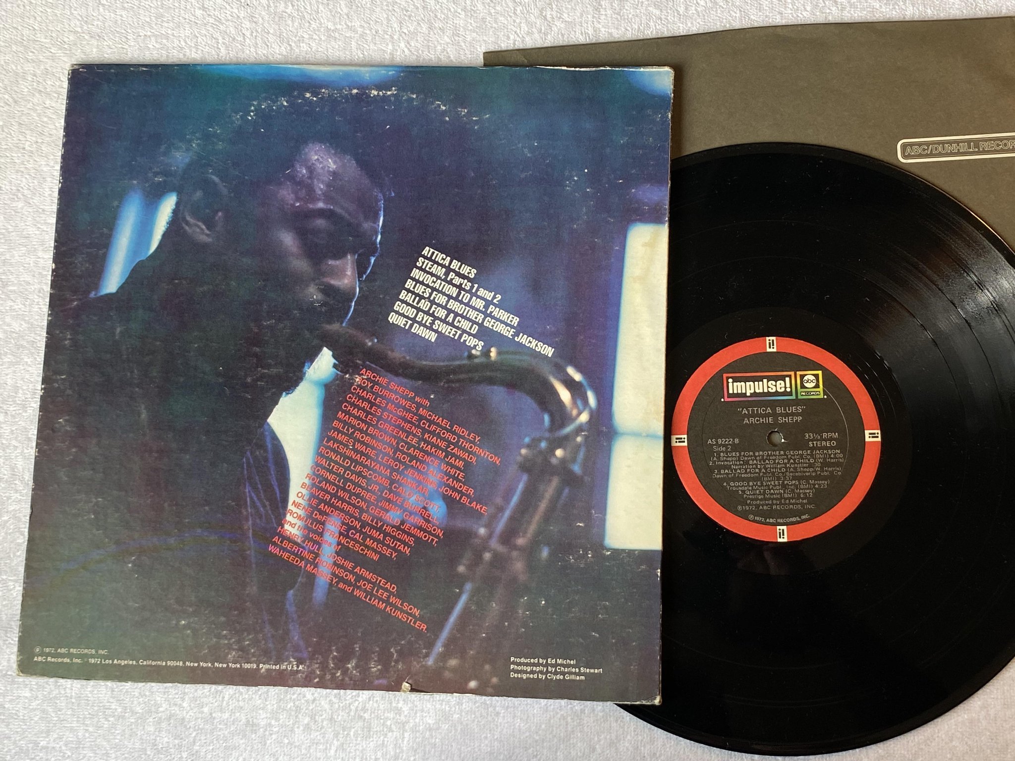 Omslagsbild för skivan ARCHIE SHEEP attica blues LP -72 US IMPULSE AS 6222 *** CLASSIC ***