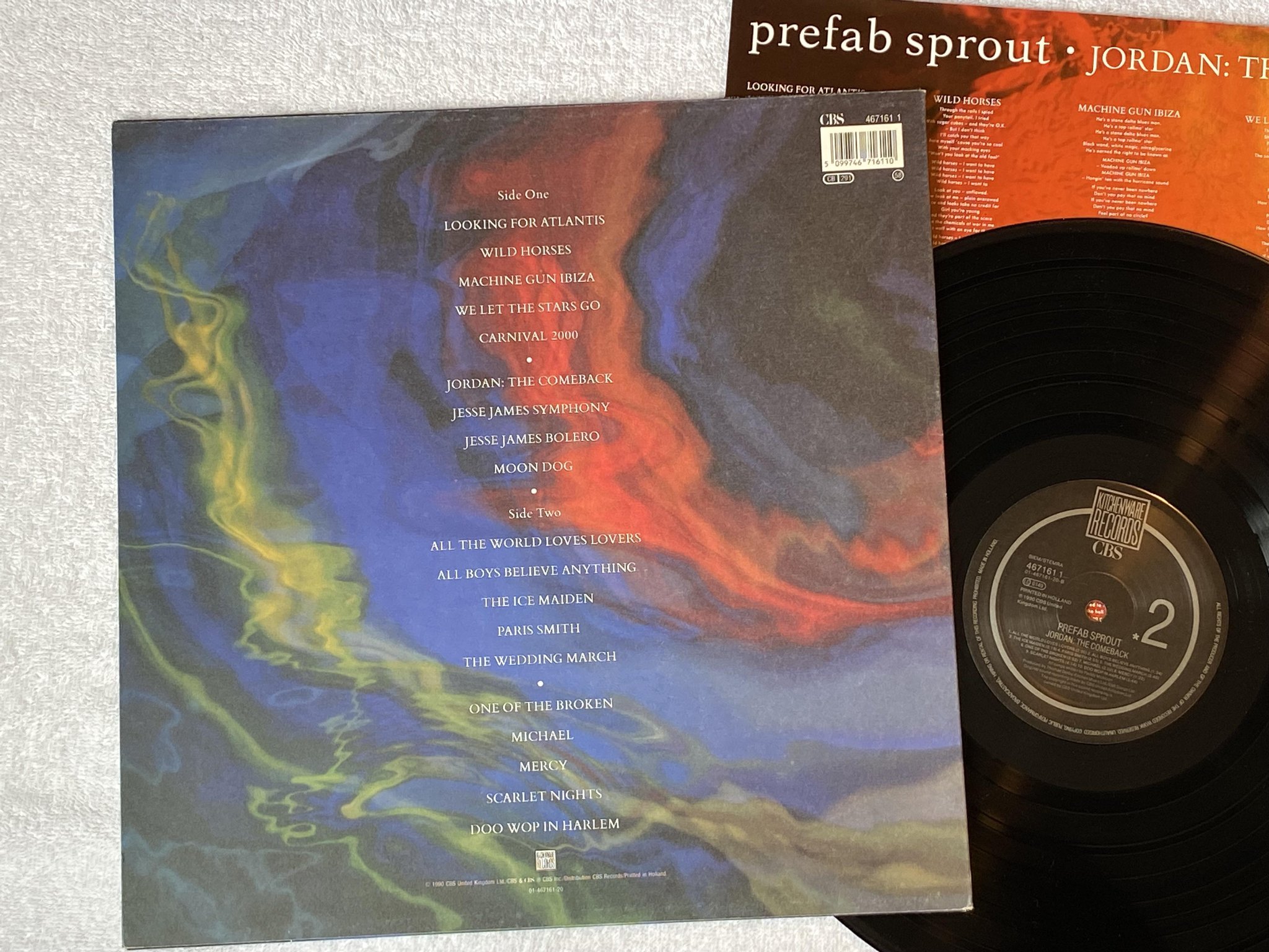 Omslagsbild för skivan PREFAB SPROUT Jordan: The Comeback LP -90 CBS 467161 1