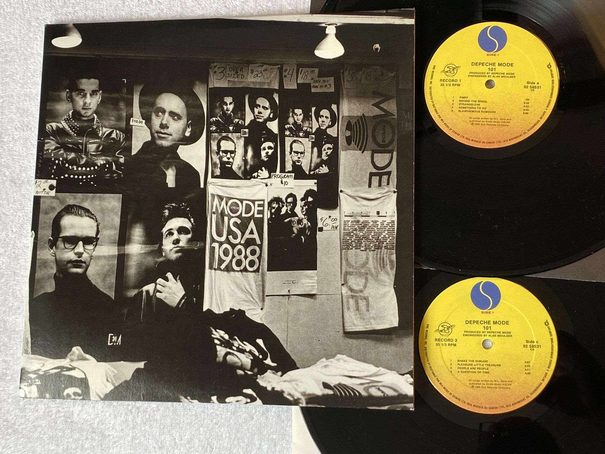 Omslagsbild för skivan DEPECHE MODE 101 2xLP -89 Canada MUTE 92 58531