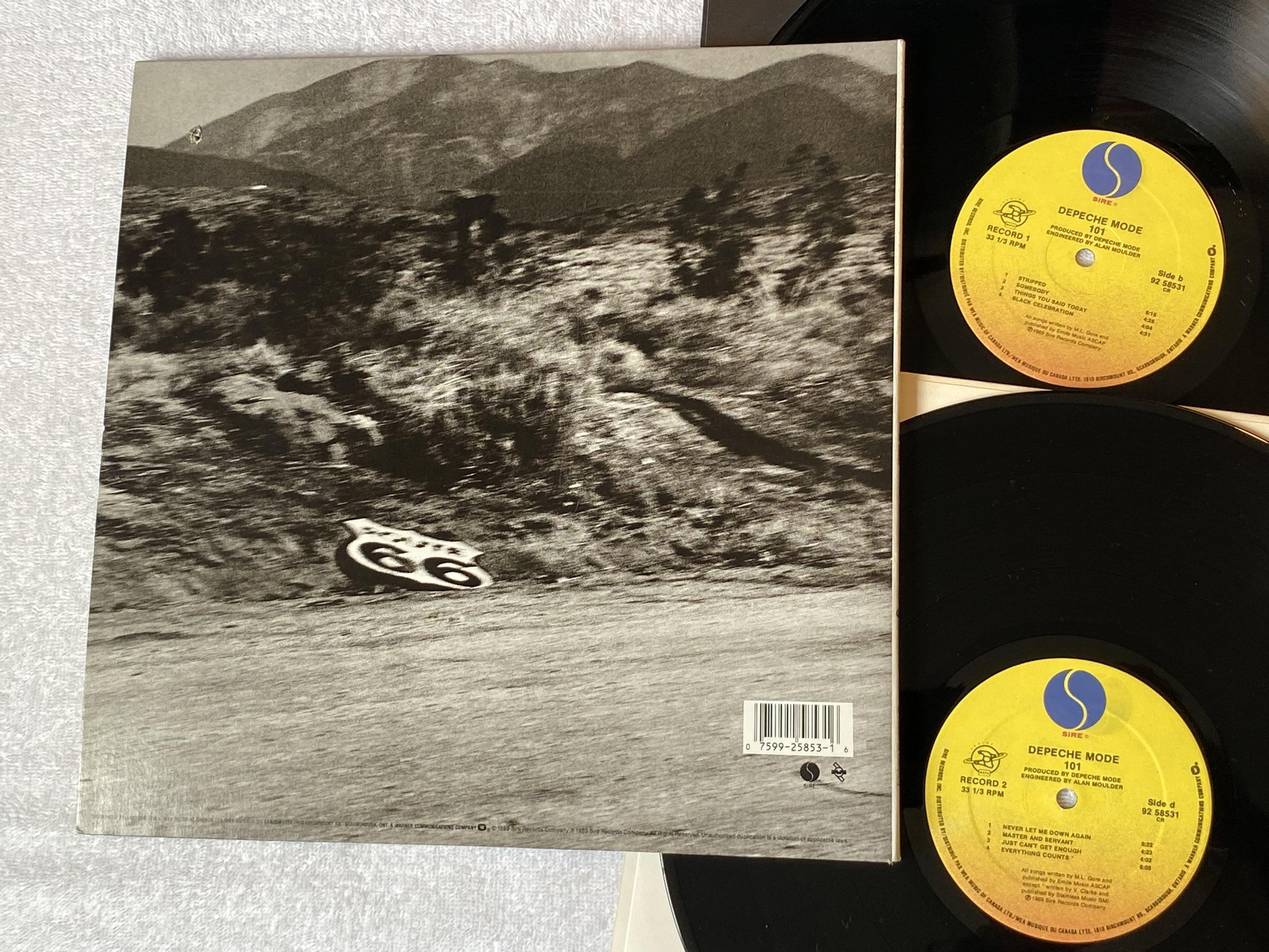 Omslagsbild för skivan DEPECHE MODE 101 2xLP -89 Canada MUTE 92 58531