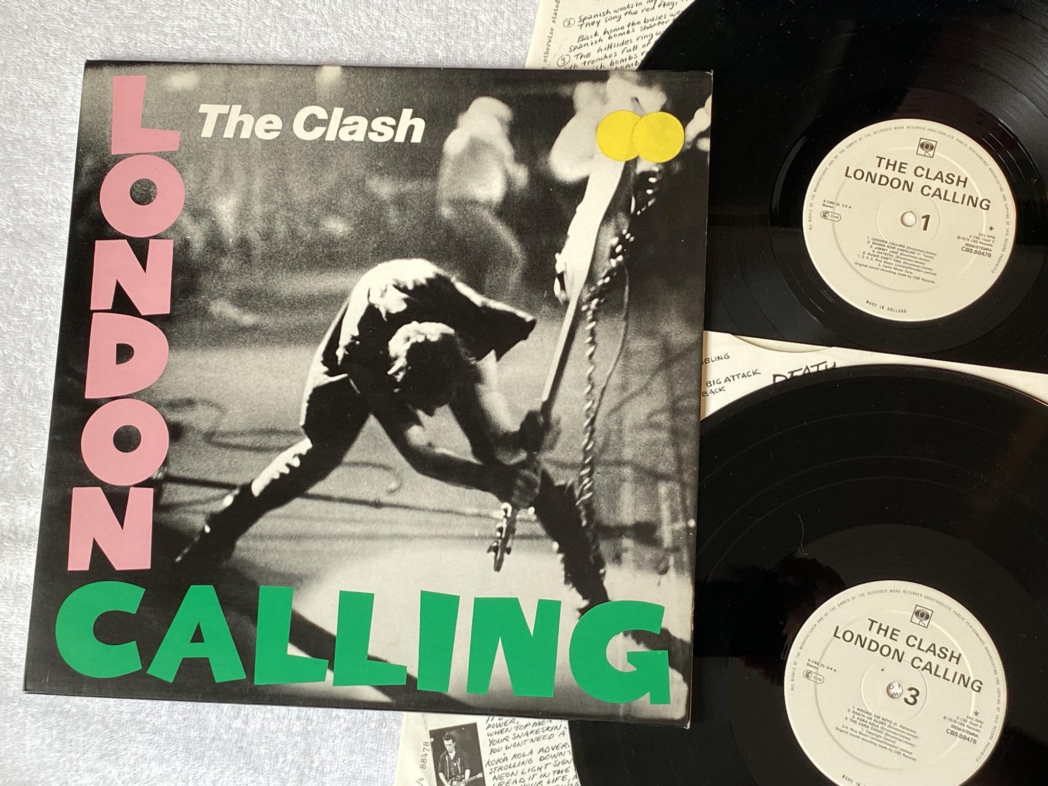 Omslagsbild för skivan THE CLASH London calling 2xLP -79 Hol CBS 88478 **** CLASSIC ****