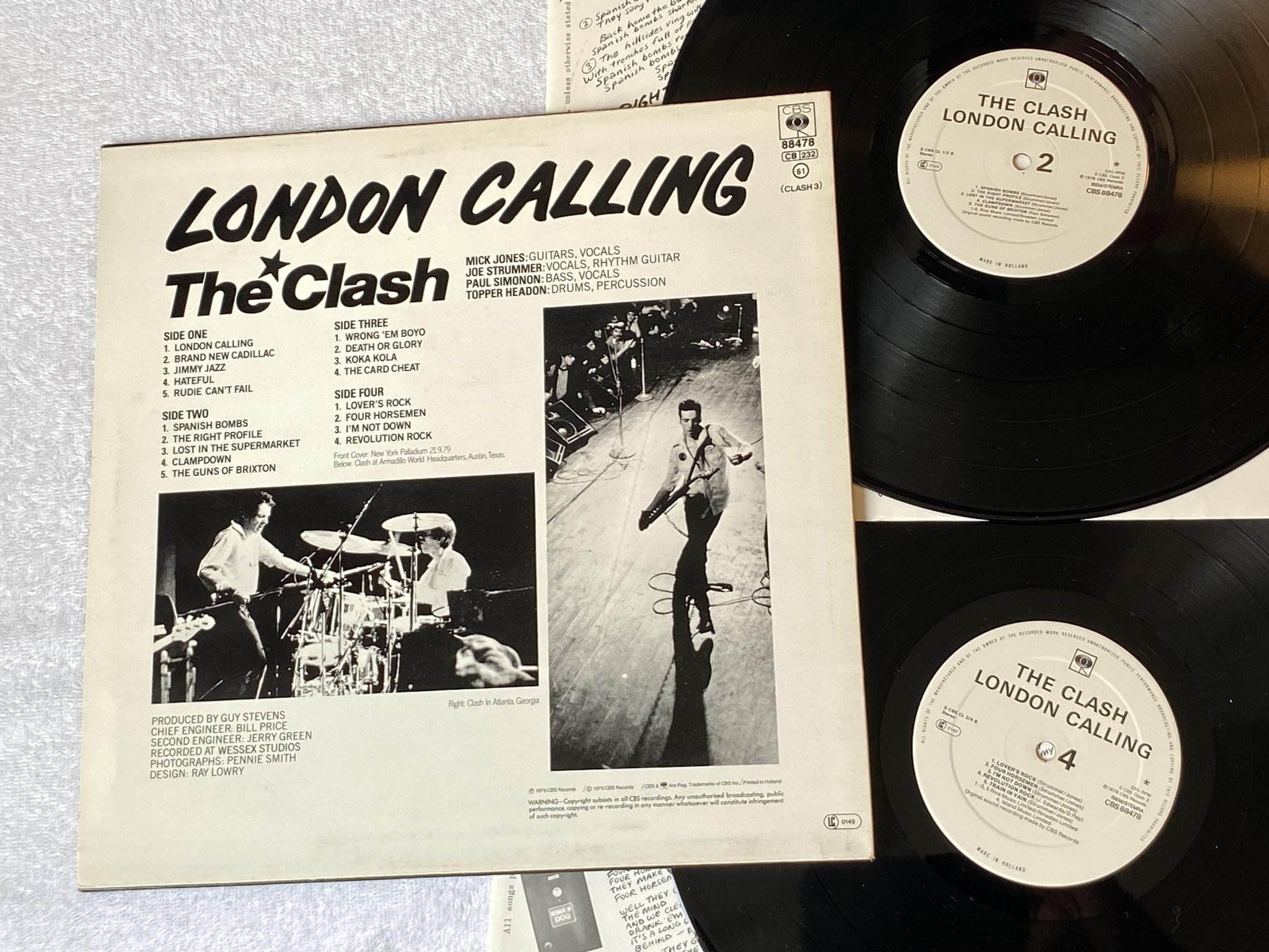 Omslagsbild för skivan THE CLASH London calling 2xLP -79 Hol CBS 88478 **** CLASSIC ****