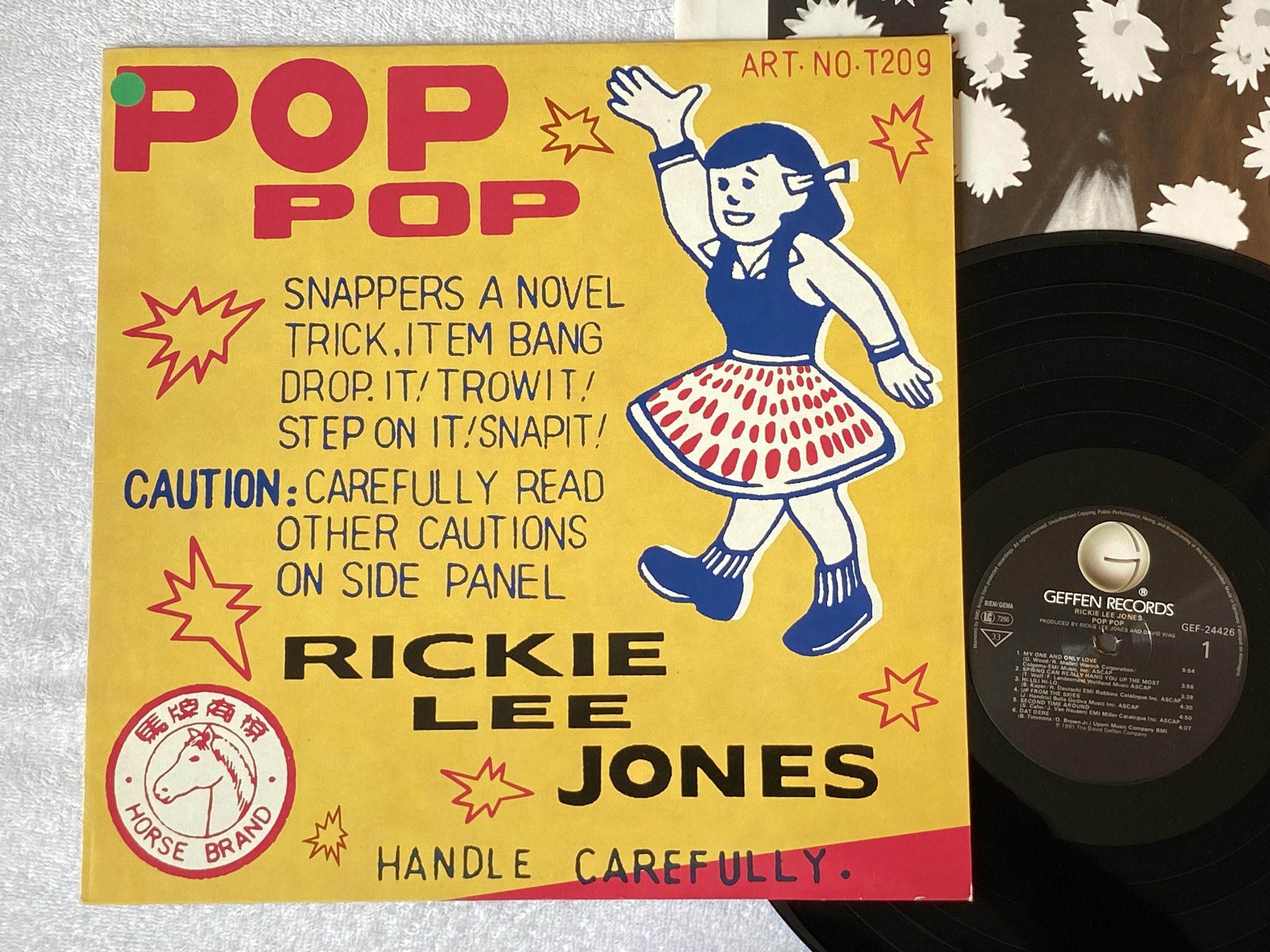 Omslagsbild för skivan RICKIE LEE JONES pop pop LP -91 Ger GEFFEN GEF 24426 *** JAZZ-POP ***