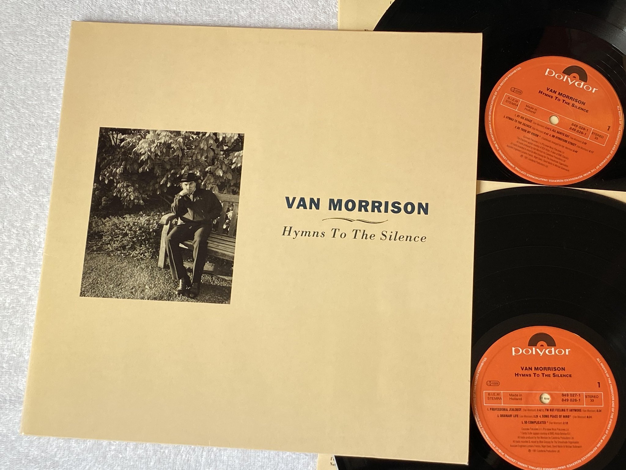 Omslagsbild för skivan VAN MORRISON hymns to the silence 2xLP -91 Hol POLYDOR 849 028-1
