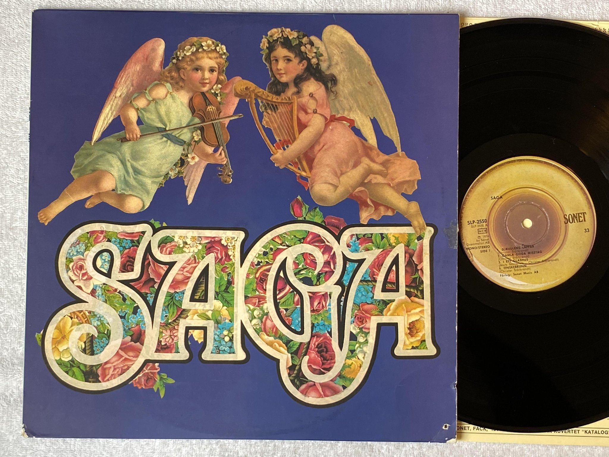 Omslagsbild för skivan SAGA s/t LP -74 Swe SONET SLP 2550