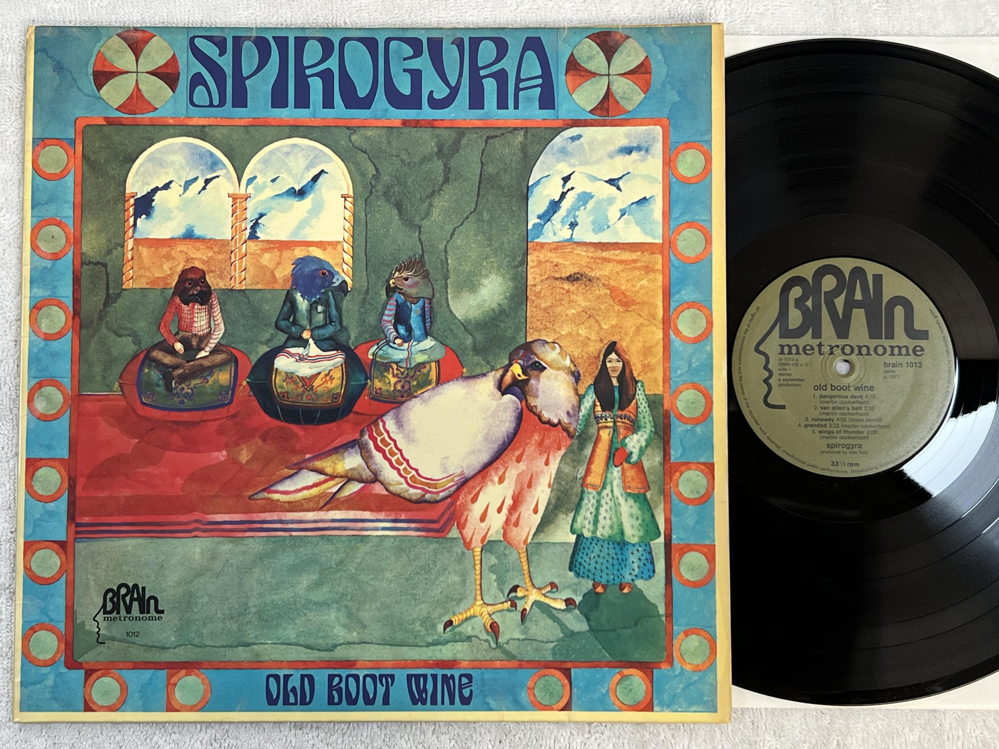 Omslagsbild för skivan SPIROGYRA Old Boot Wine LP -72 Ger BRAIN 1012 *** RARE PROG ***