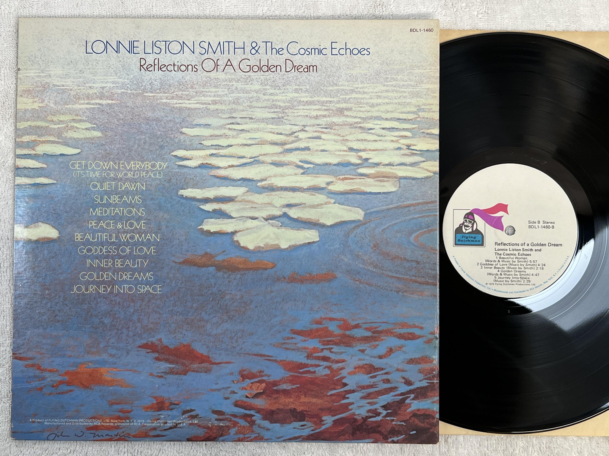 Omslagsbild för skivan LONNIE LISTON SMITH Reflections Of A Golden Dream LP -76 US FLYING DUTCHMAN