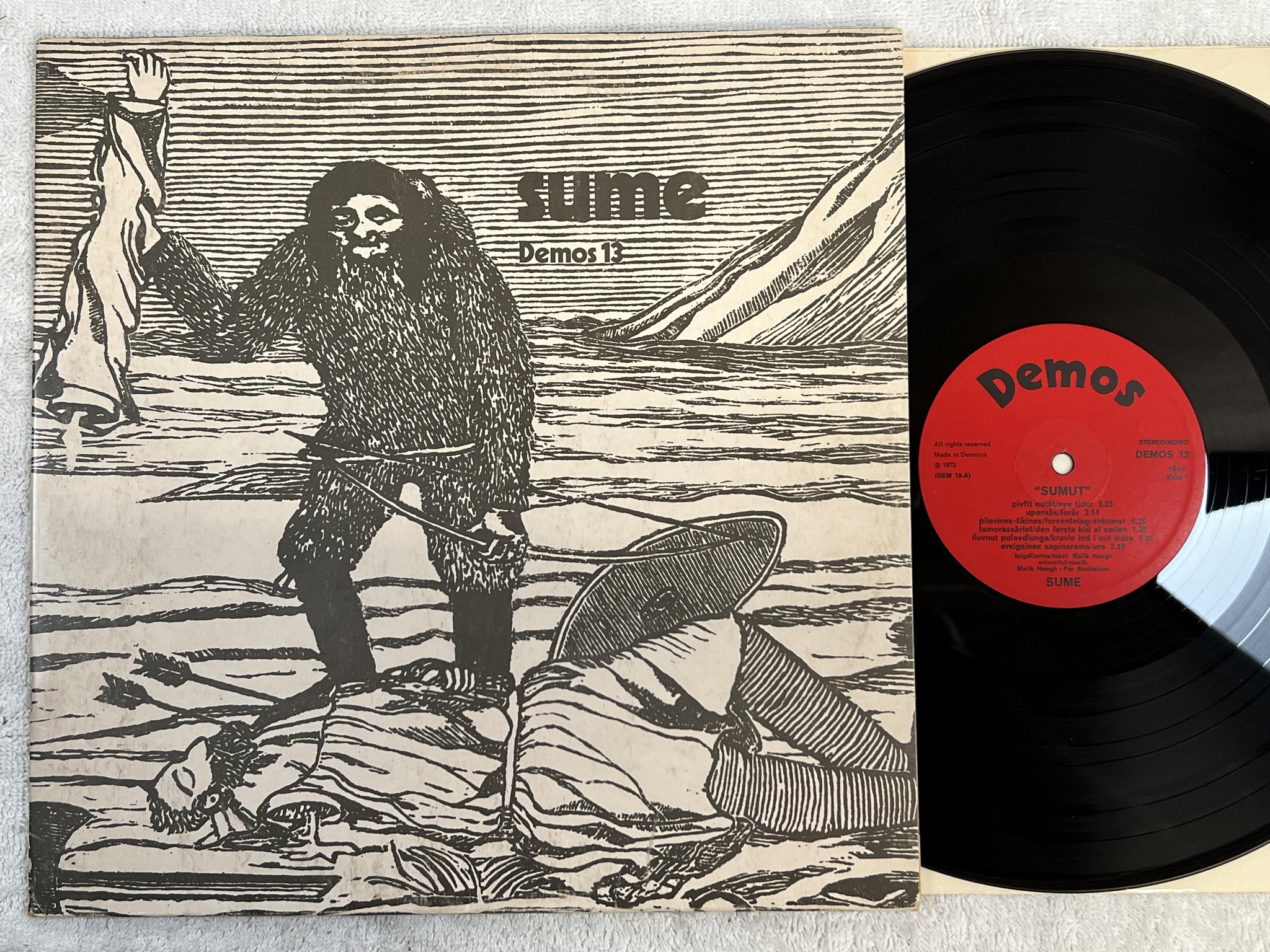 Omslagsbild för skivan SUME Sumut LP -73 Denmark DEMOS DEMOS 13 *** Red labels ***