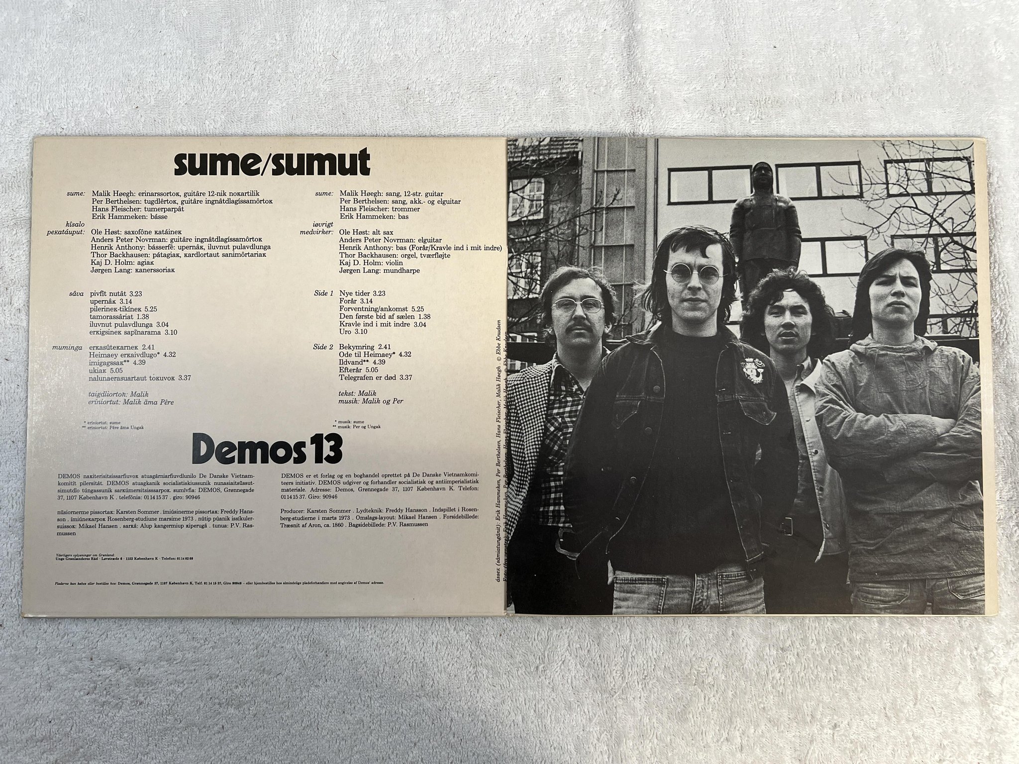 Omslagsbild för skivan SUME Sumut LP -73 Denmark DEMOS DEMOS 13 *** Red labels ***