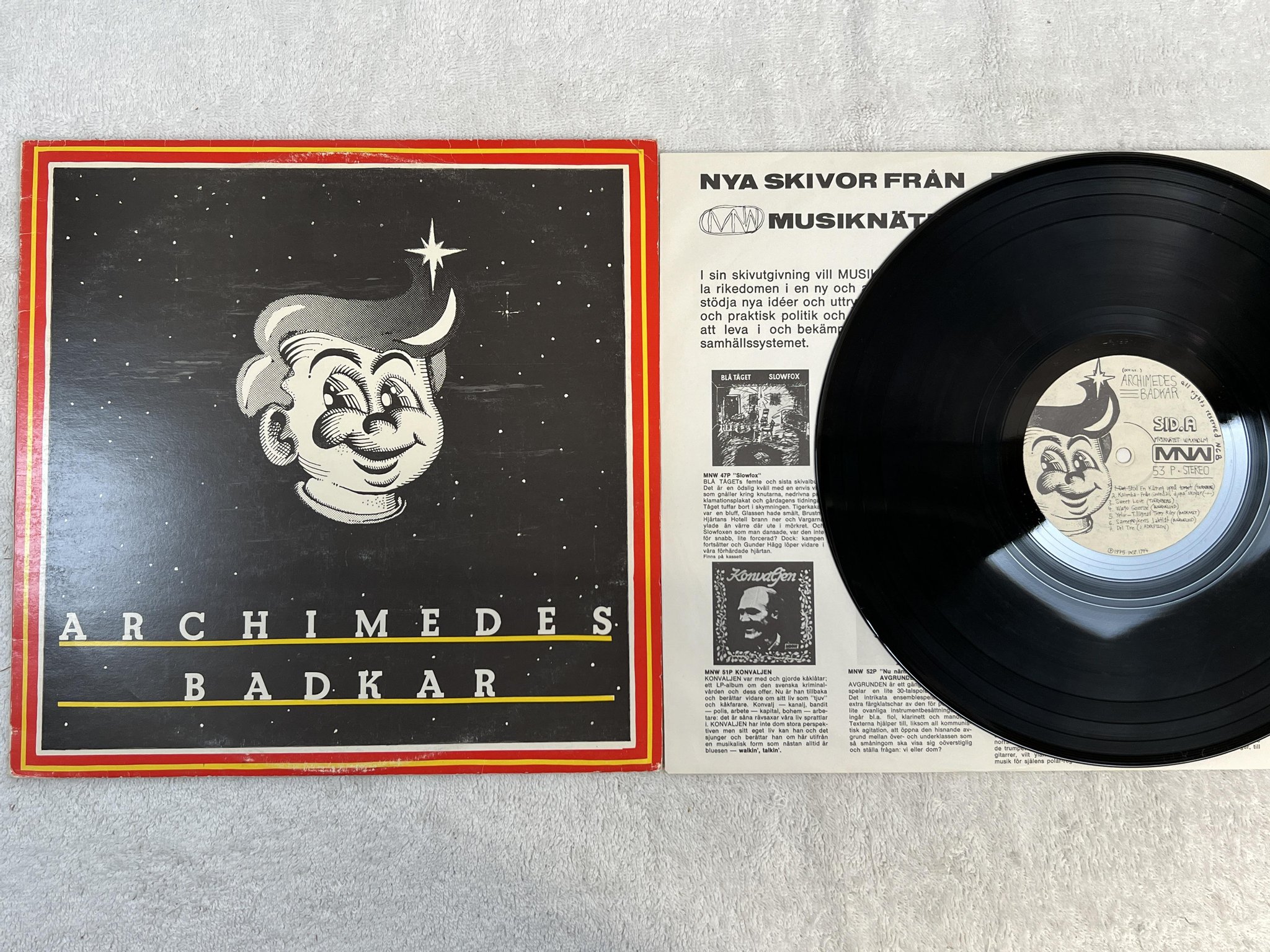 Omslagsbild för skivan ARCHIMEDES BADKAR Badrock För Barn I Alla Åldrar LP -75 MNW 53P